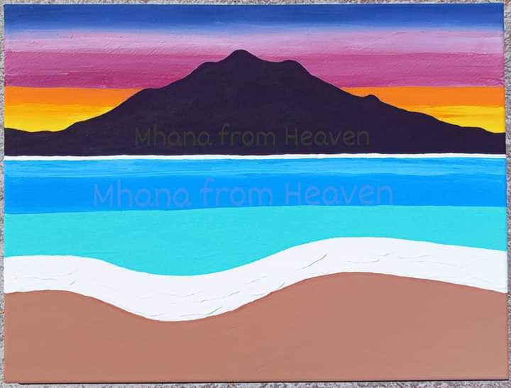 Sleeping Lady's Serene Twilight Shoreline - Mt Tamalpais 2024 Debut Painting