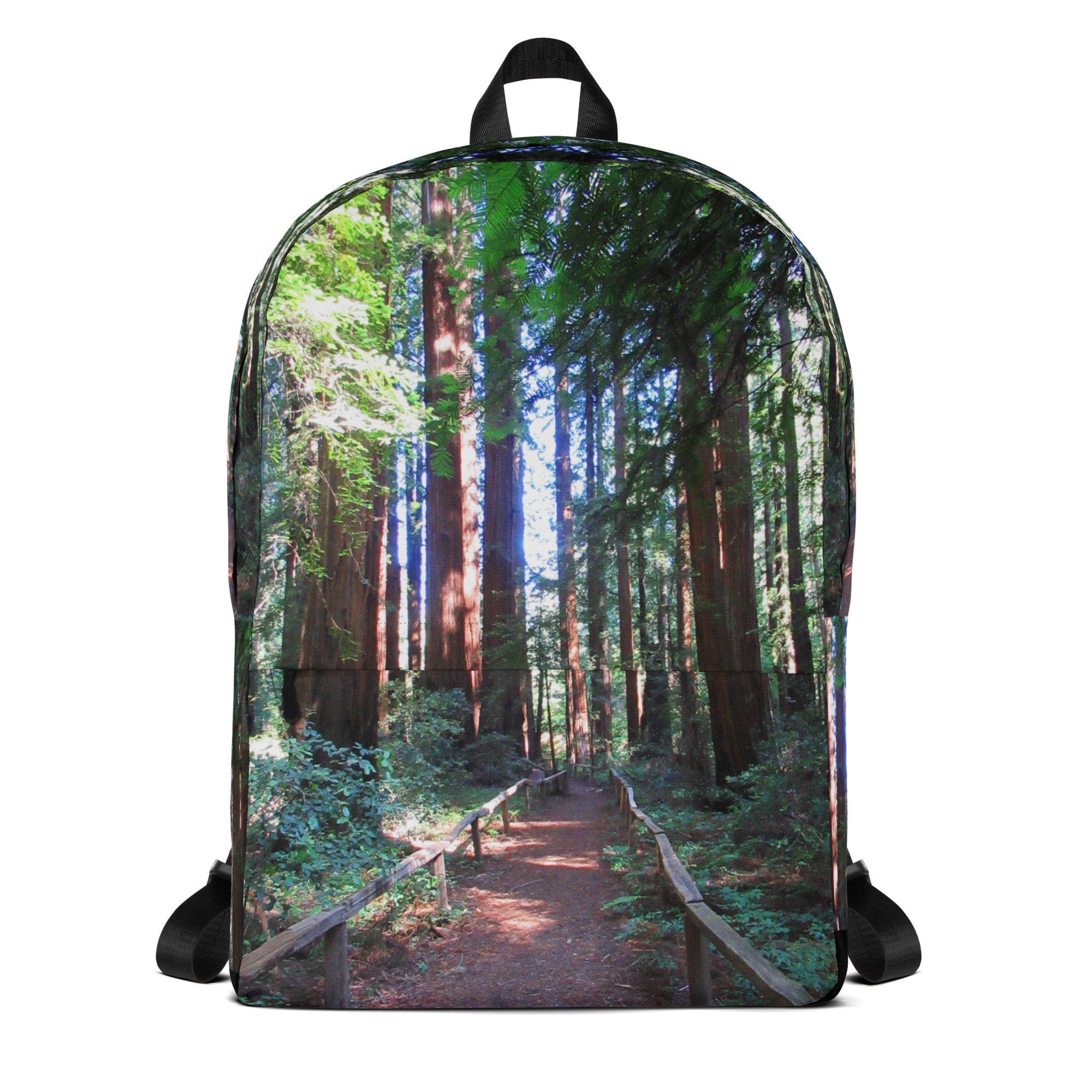 Backpack with Zippered Pocket California Redwood Trail - Image 3