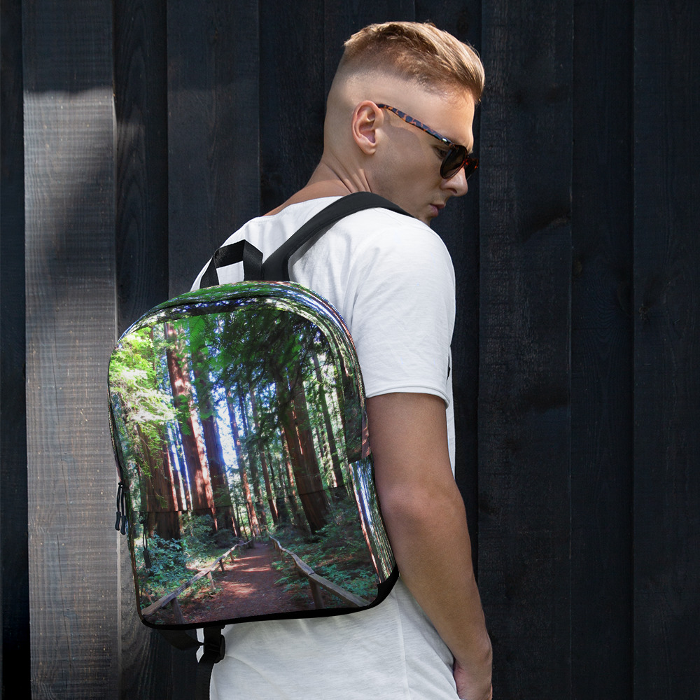 Backpack with Zippered Pocket California Redwood Trail - Image 8