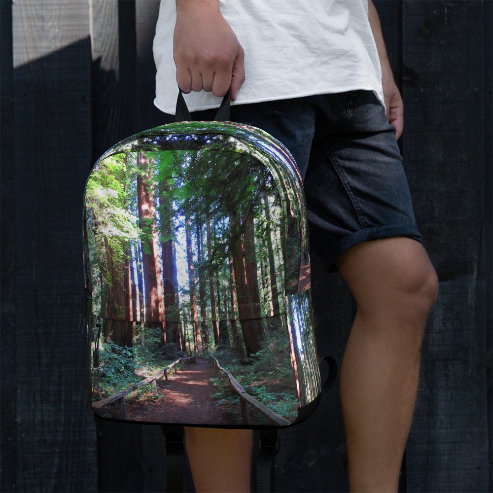 Backpack with Zippered Pocket California Redwood Trail - Image 7