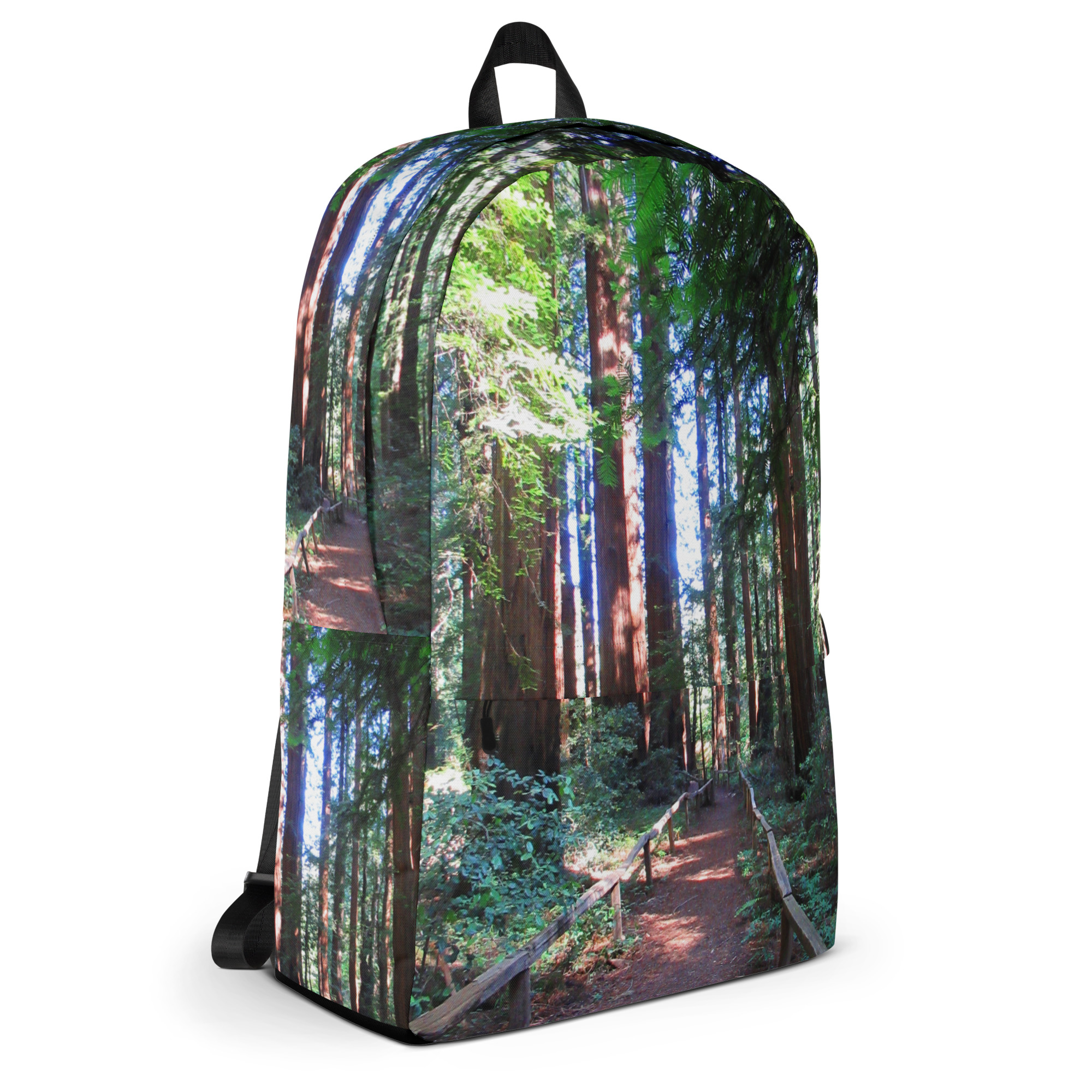 Backpack with Zippered Pocket California Redwood Trail - Image 4