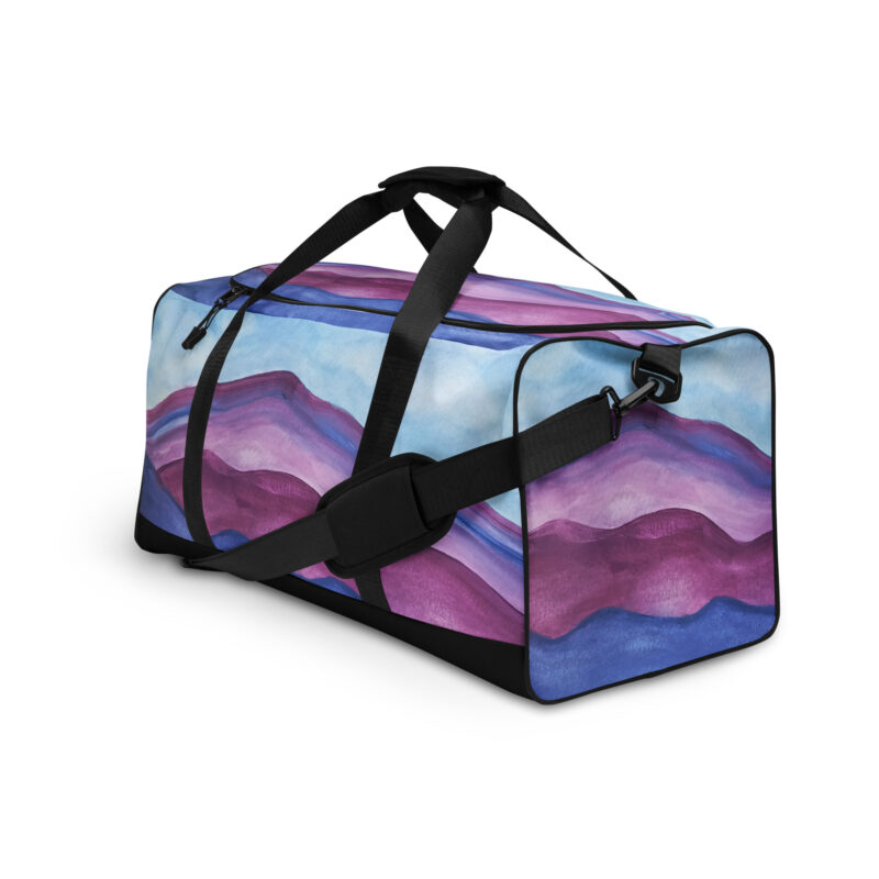 Duffle bag Purple Mountain Majesty Watercolor Painting