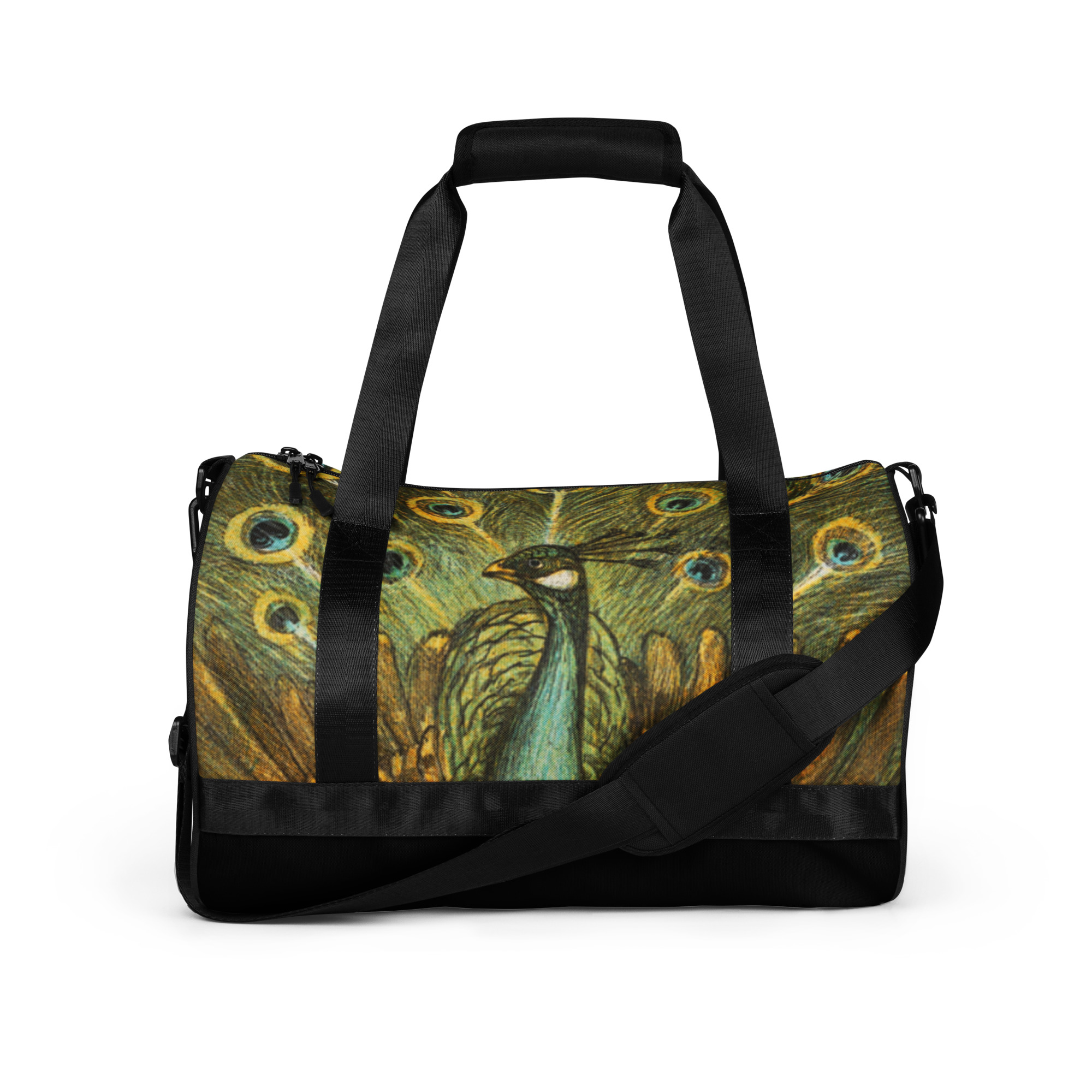 All-over print gym bag Peacock and Chickens / Pauw met Kippen, Theo van Hoytema 1878-1910 - Image 2