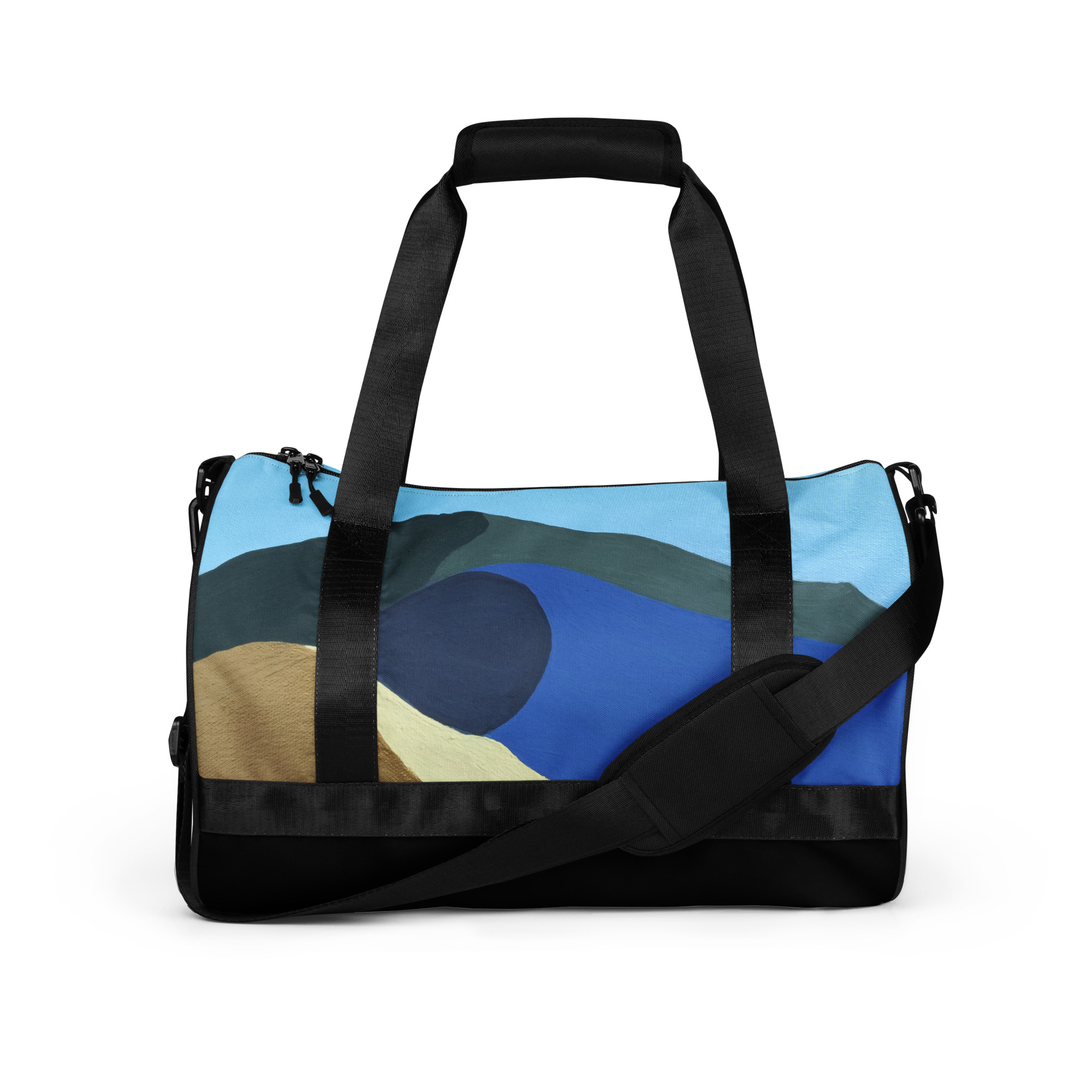 All-over print gym bag Colors of Mt Tamalpais Painting Design - Image 2