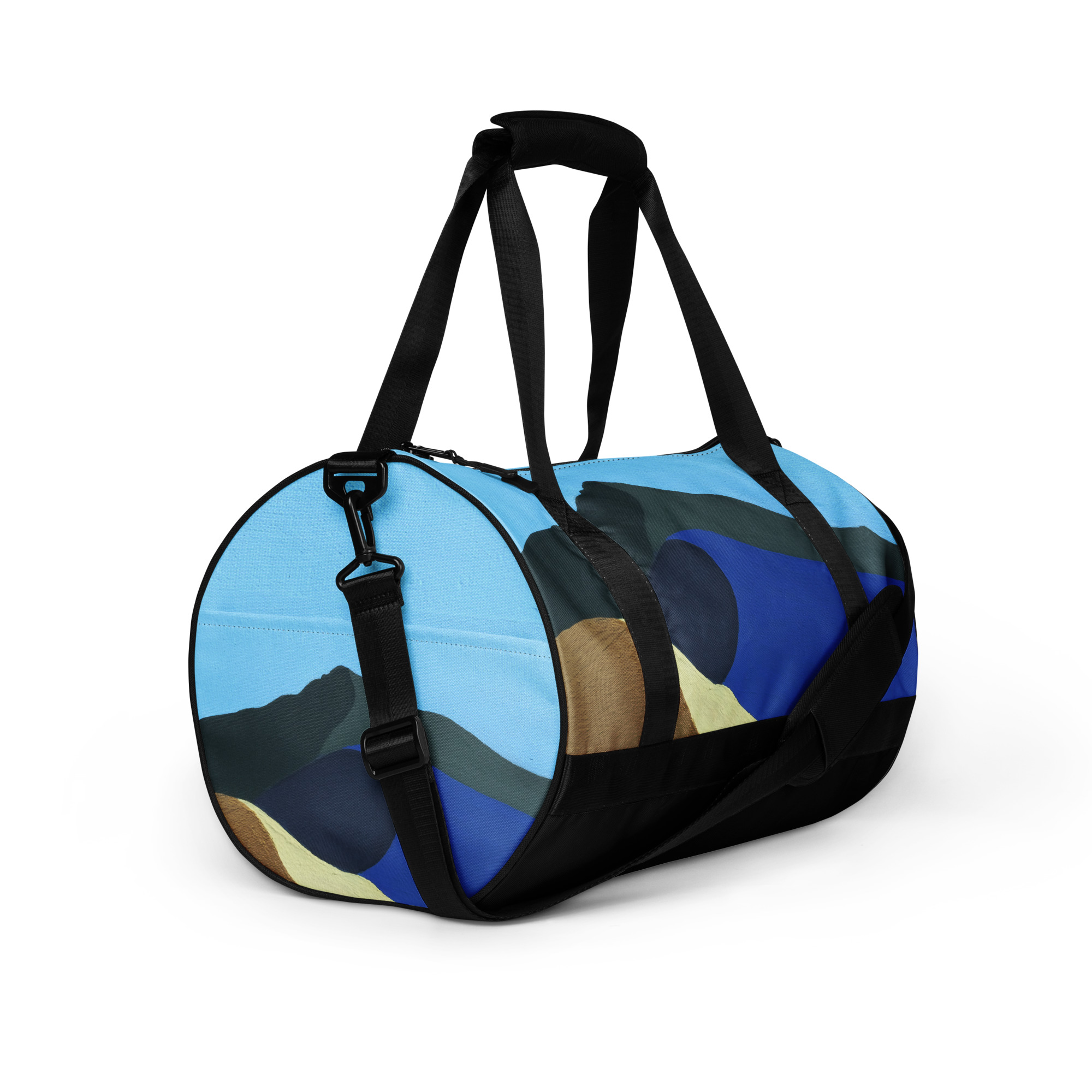 All-over print gym bag Colors of Mt Tamalpais Painting Design - Image 6