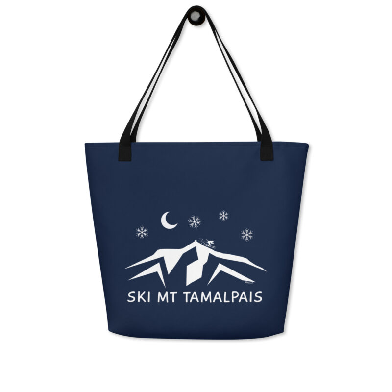 All-Over Print Large Tote Bag Ski Mt Tamalpais