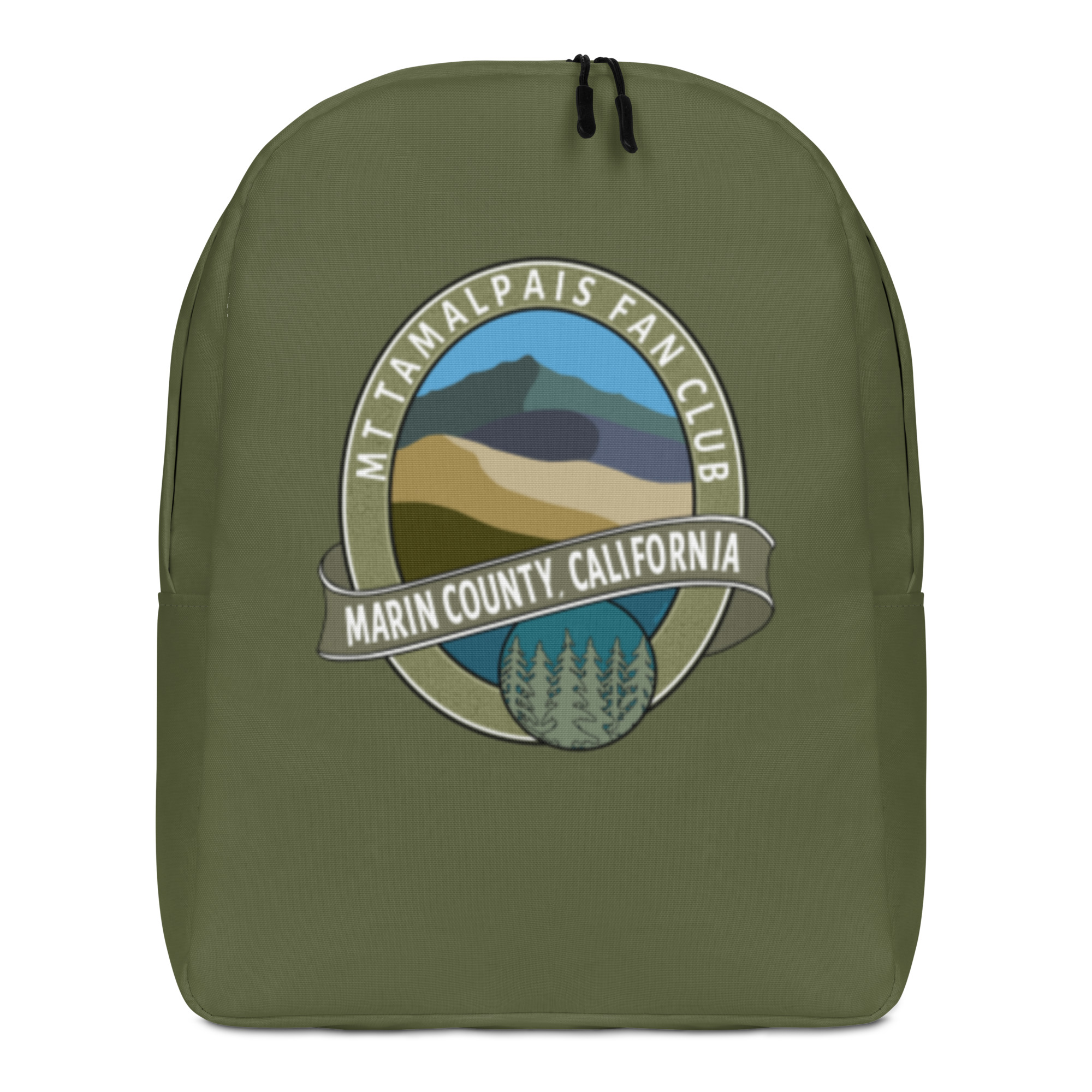 Minimalist Backpack Oval Mt Tamalpais Fan Club Marin County California Design - Image 2