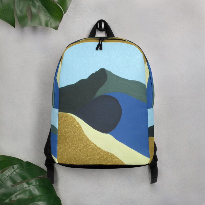 Minimalist Backpack Colors of Mt Tamalpais Acrylic Painting (print)