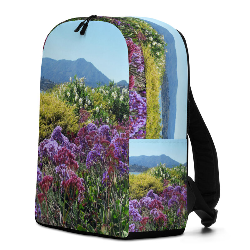 Minimalist Backpack Mt Tamalpais Purple Flowers