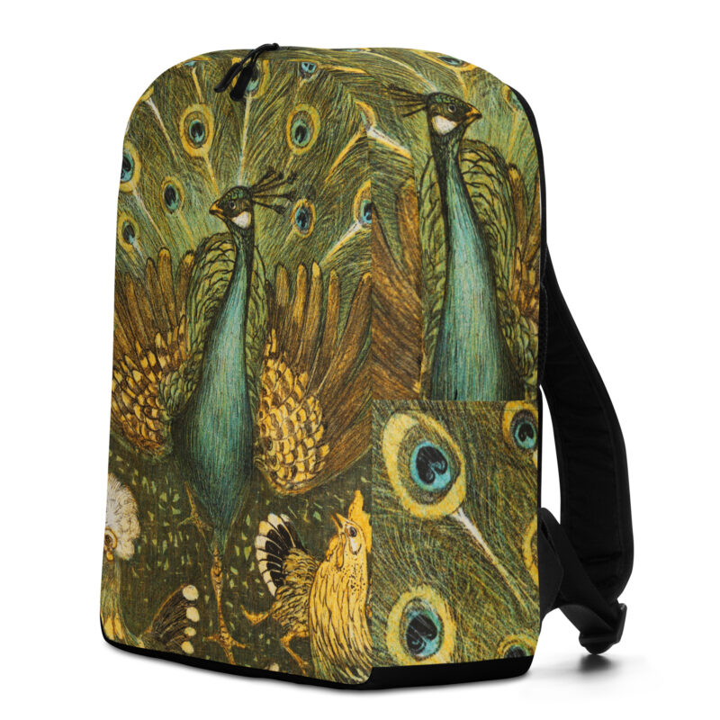 Minimalist Backpack Peacock and Chickens Pauw met kippen, Theo van Hoytema 1878-1910
