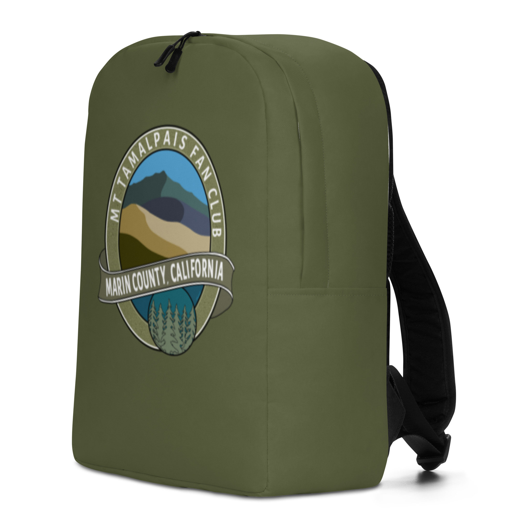 Minimalist Backpack Oval Mt Tamalpais Fan Club Marin County California Design