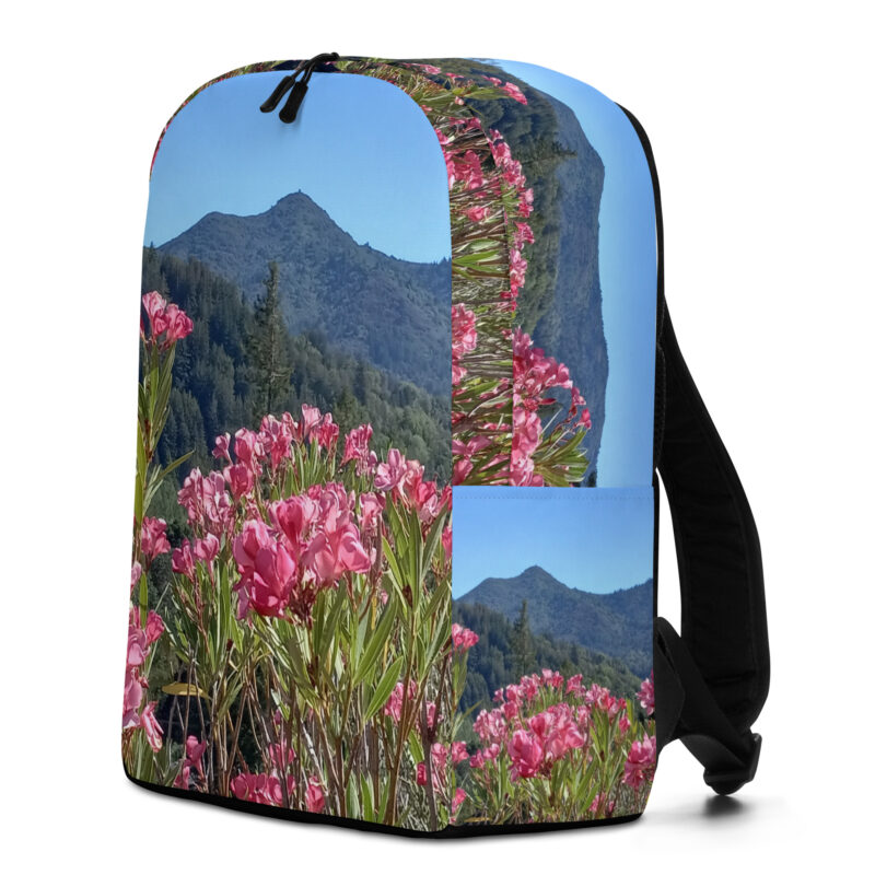 Minimalist Backpack Mt Tamalpais Pink Flowers