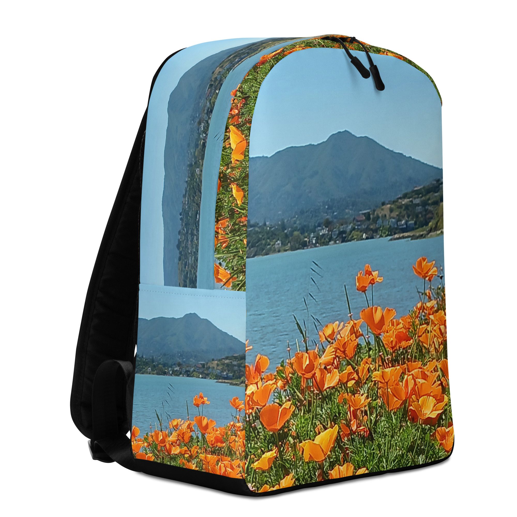 Minimalist Backpack Mt Tamalpais California Poppies - Image 3