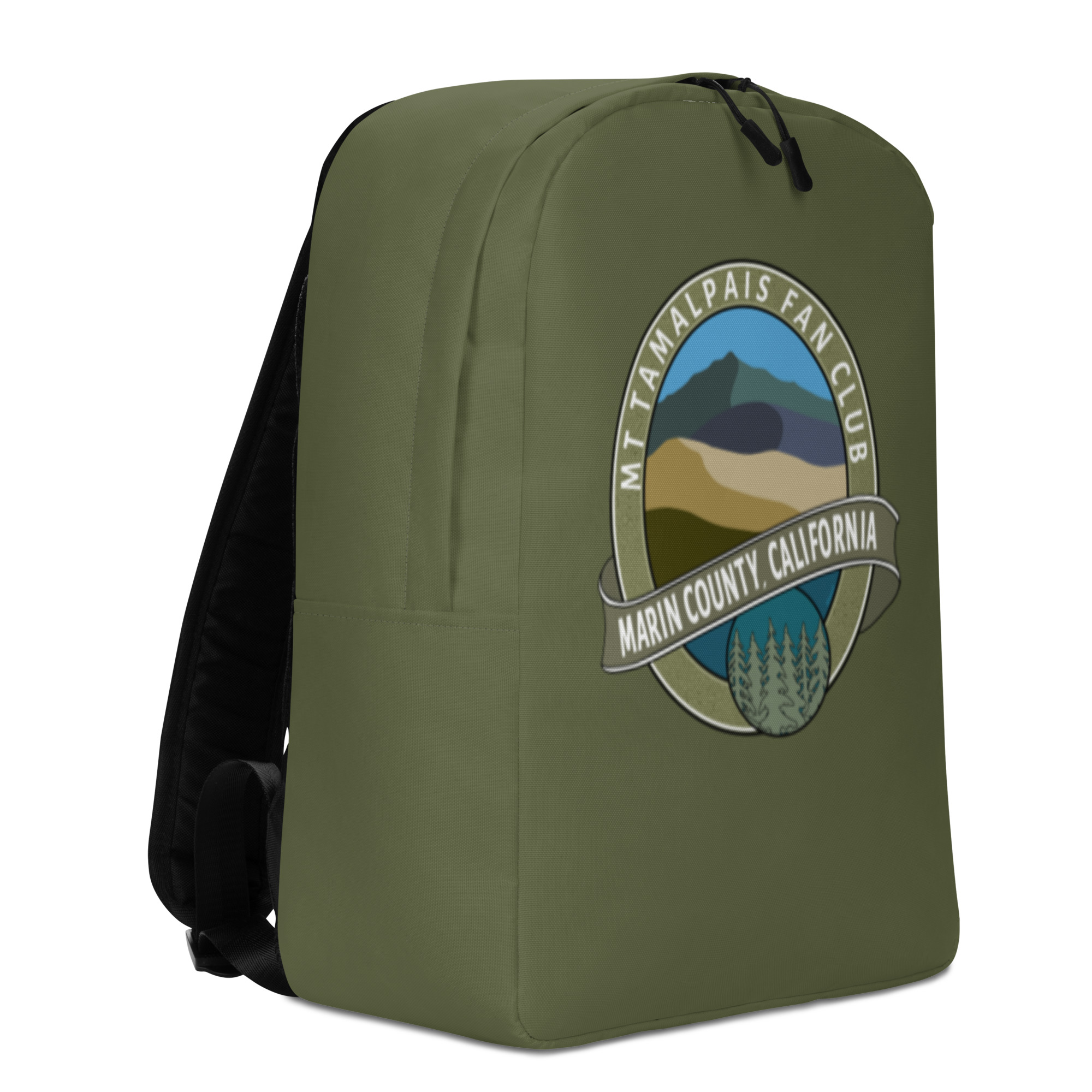 Minimalist Backpack Oval Mt Tamalpais Fan Club Marin County California Design - Image 3