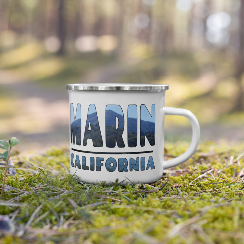 Enamel Mug Mt Tamalpais Marin County LETTERS Design