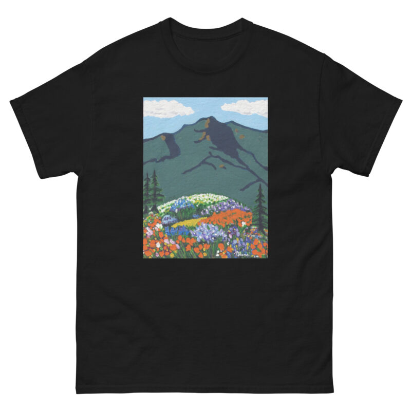 Unisex classic tee Mt Tamalpais Wildflowers Painting