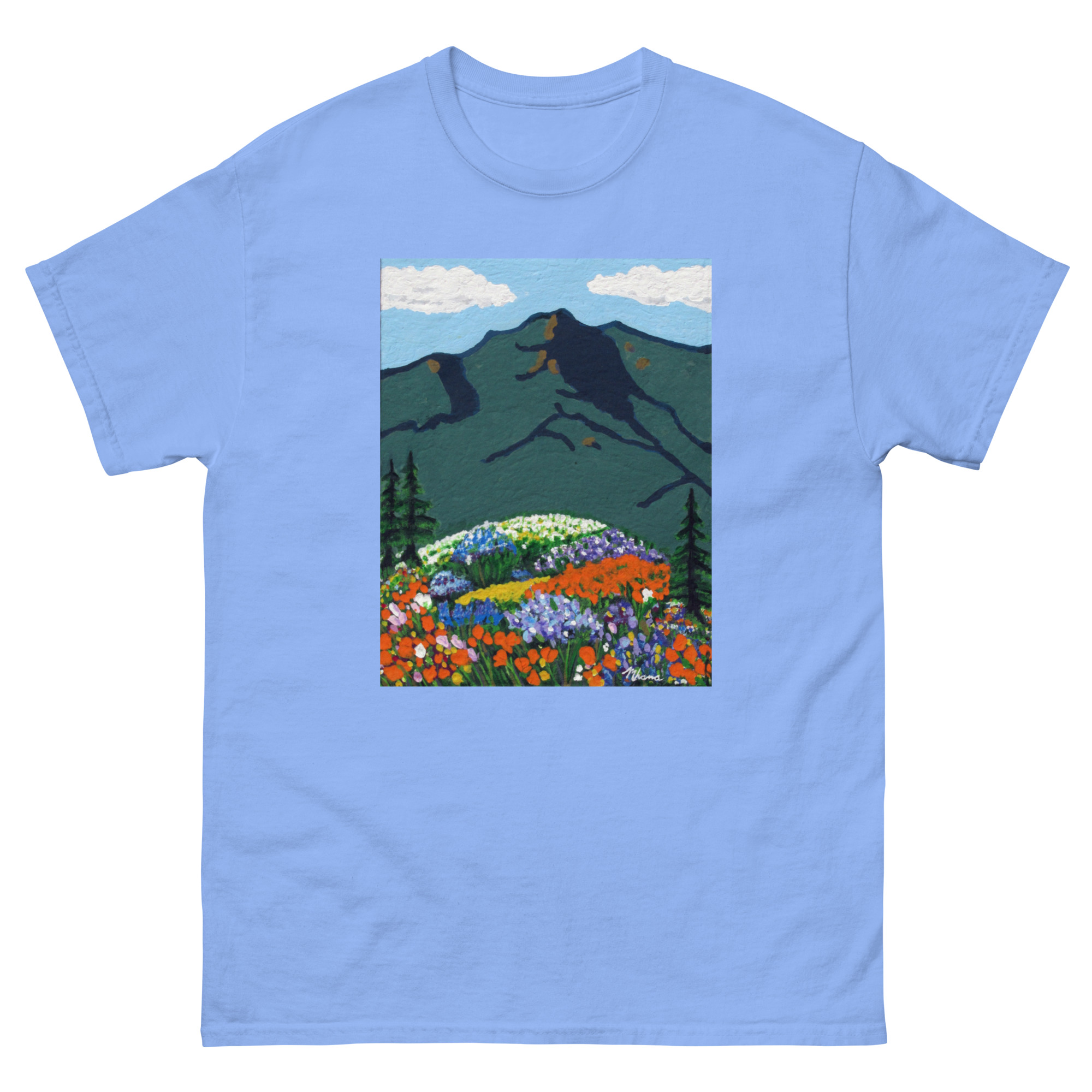 Unisex classic tee Mt Tamalpais Wildflowers Painting - Image 17
