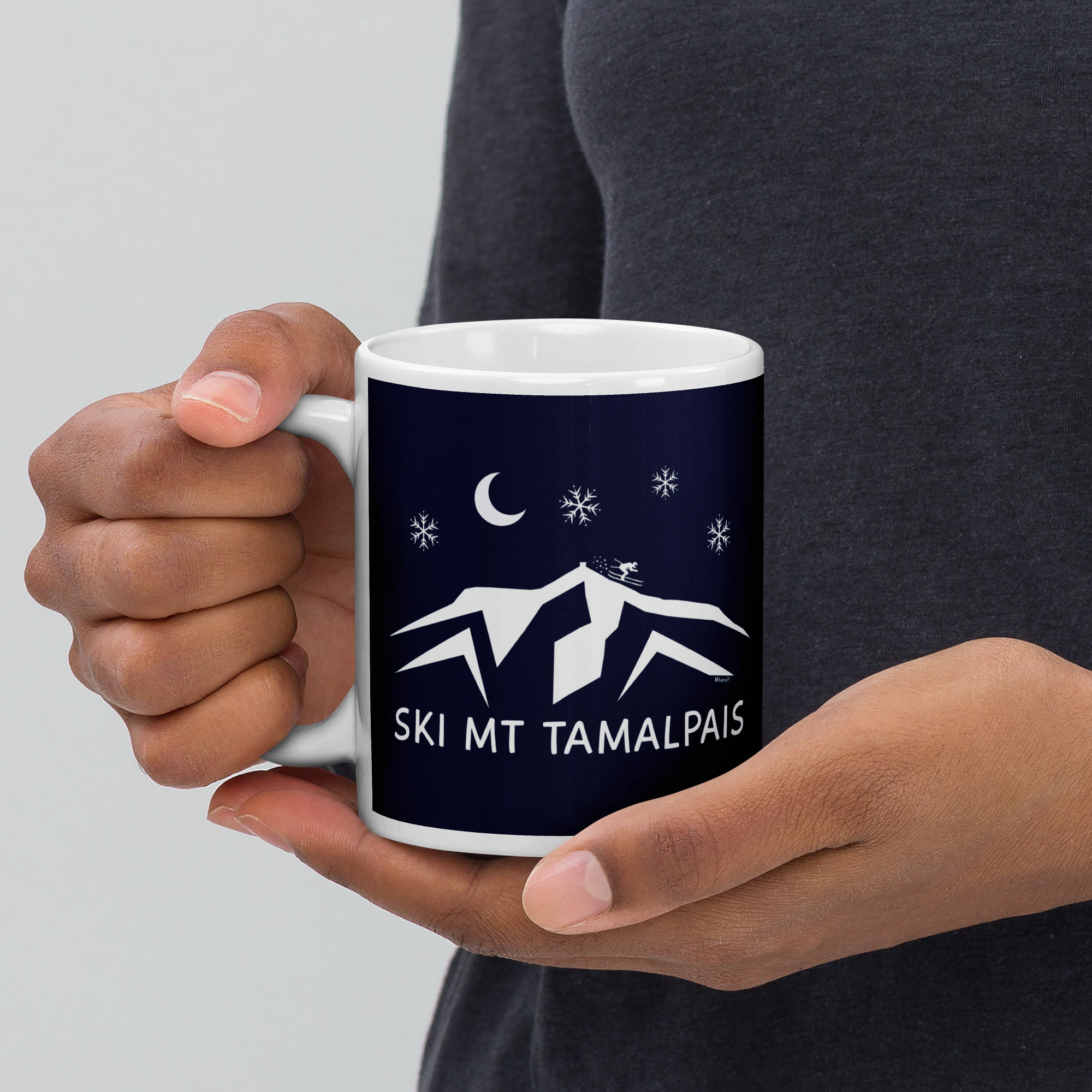 White glossy mug Ski Mt Tamalpais