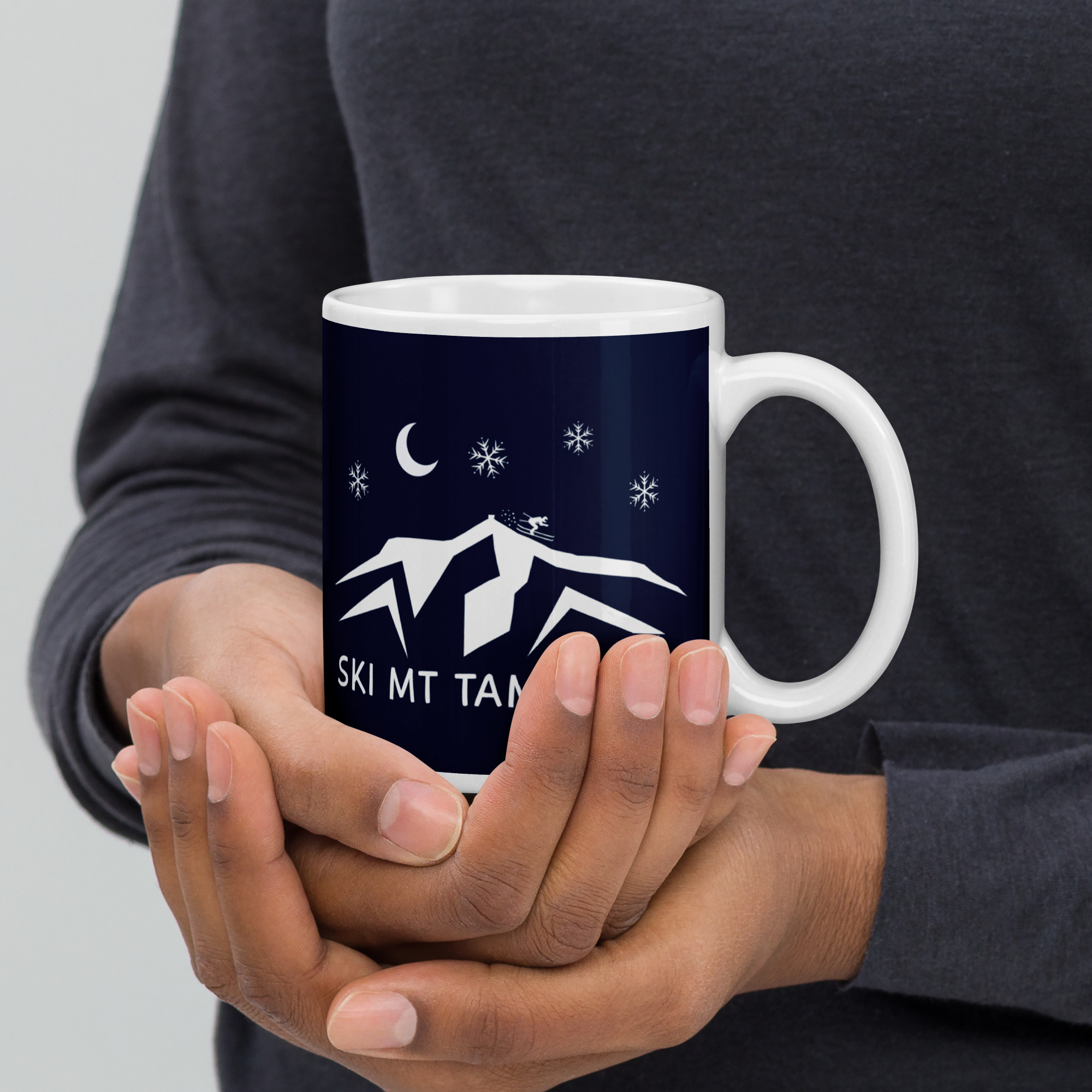 White glossy mug Ski Mt Tamalpais - Image 2
