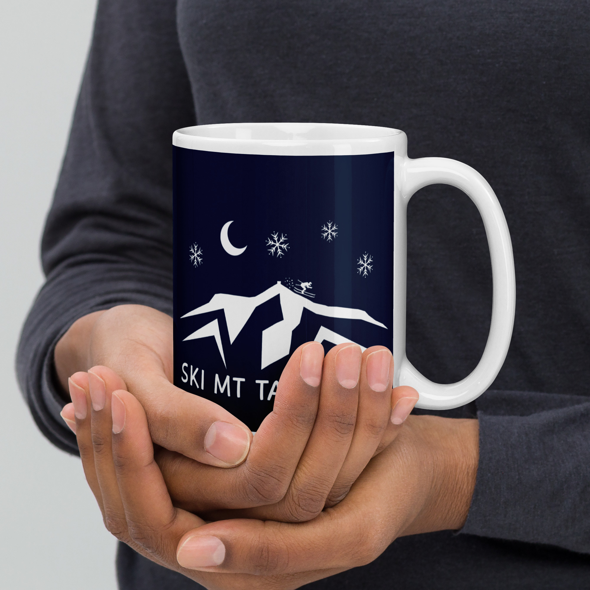 White glossy mug Ski Mt Tamalpais - Image 3