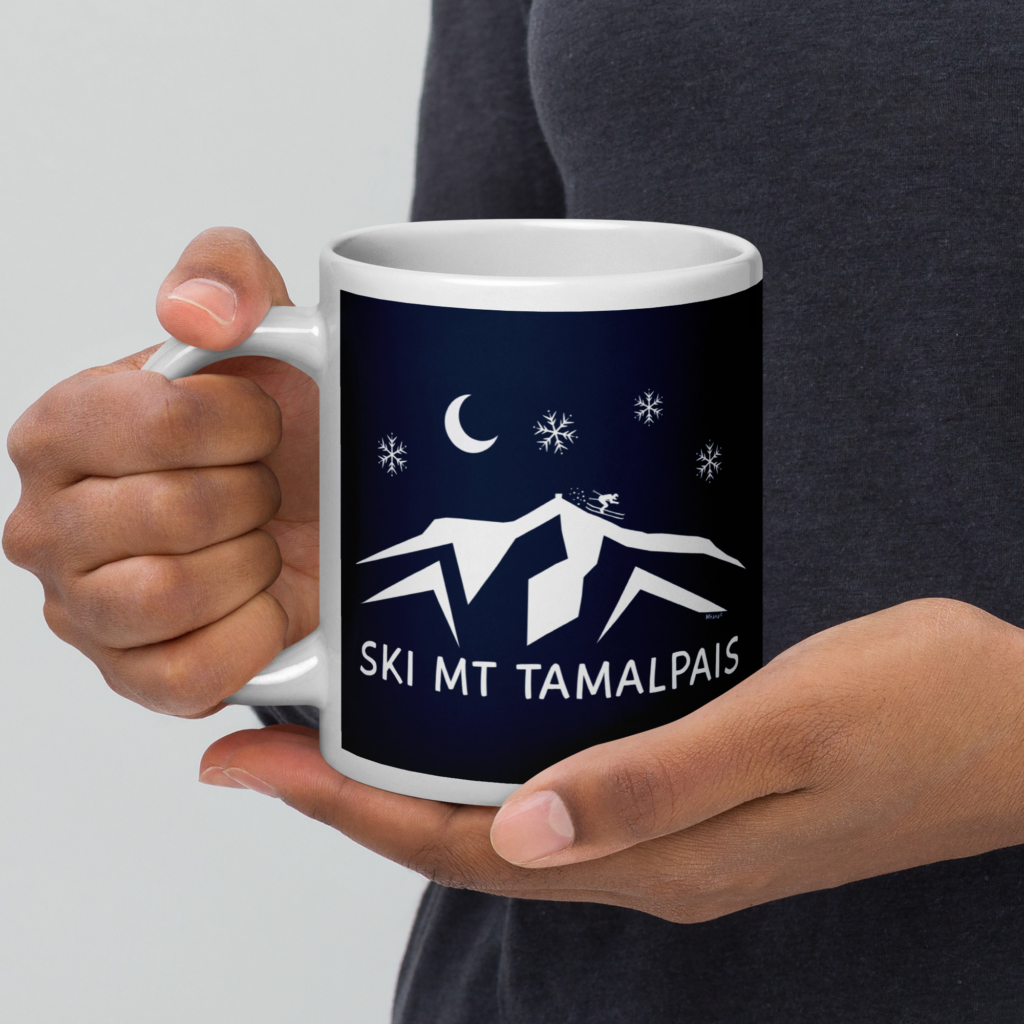 White glossy mug Ski Mt Tamalpais - Image 6