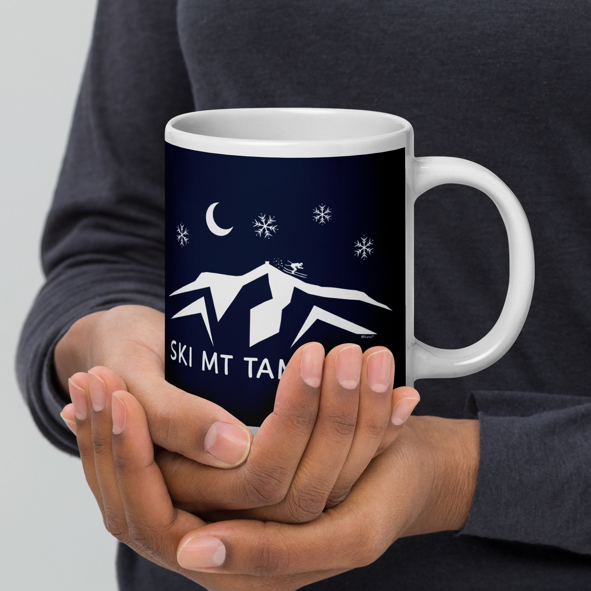 White glossy mug Ski Mt Tamalpais - Image 5