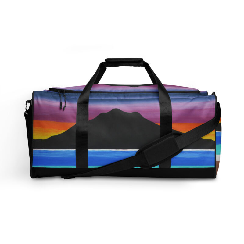 Duffle bag The Sleeping Lady's Serene Twilight Shoreline Mt Tamalpais