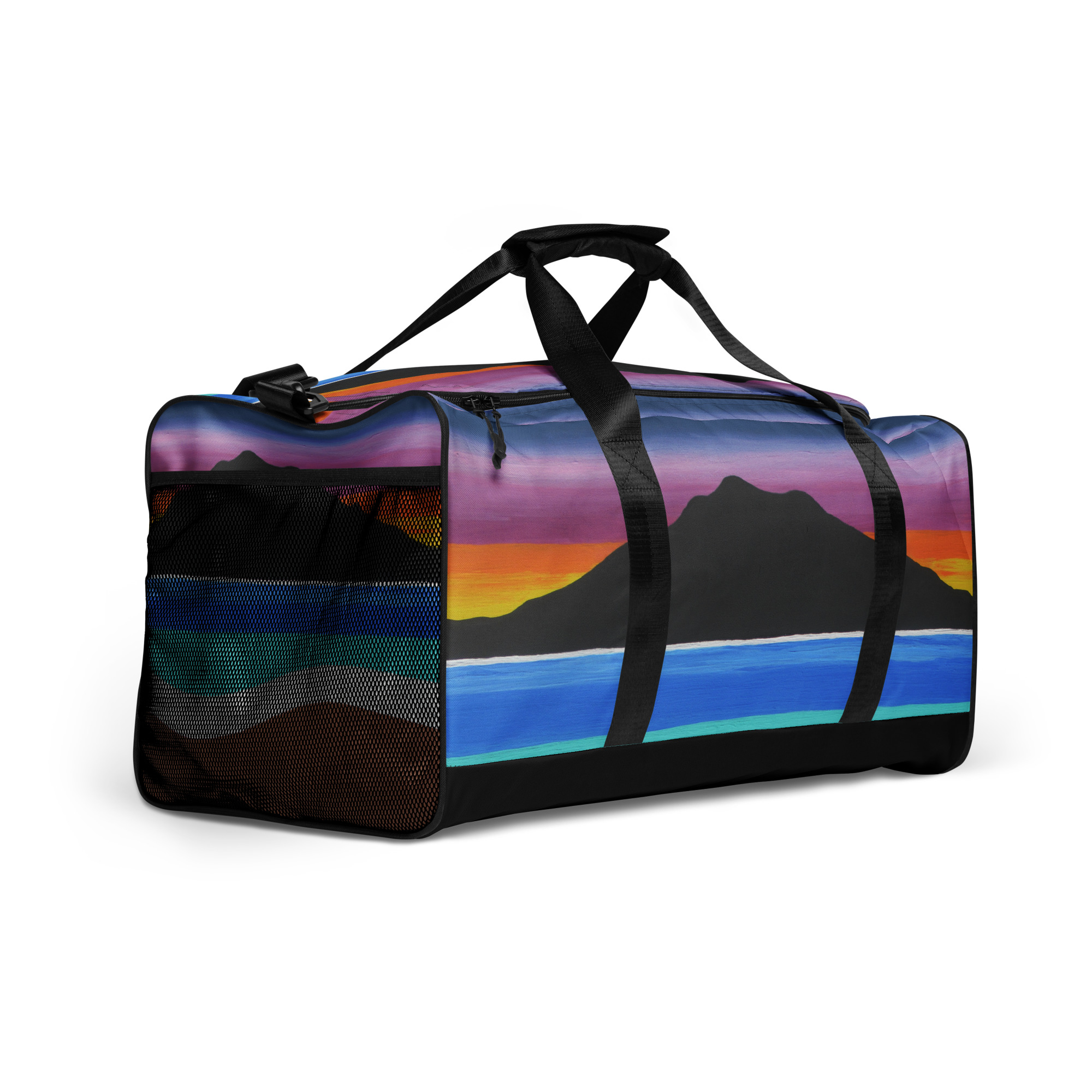 Duffle bag The Sleeping Lady's Serene Twilight Shoreline Mt Tamalpais - Image 8
