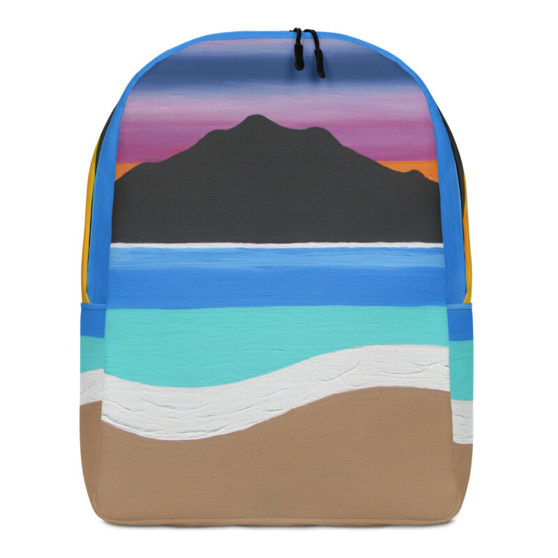 Minimalist Backpack The Sleeping Lady's Serene Twilight Shoreline Mt Tamalpais