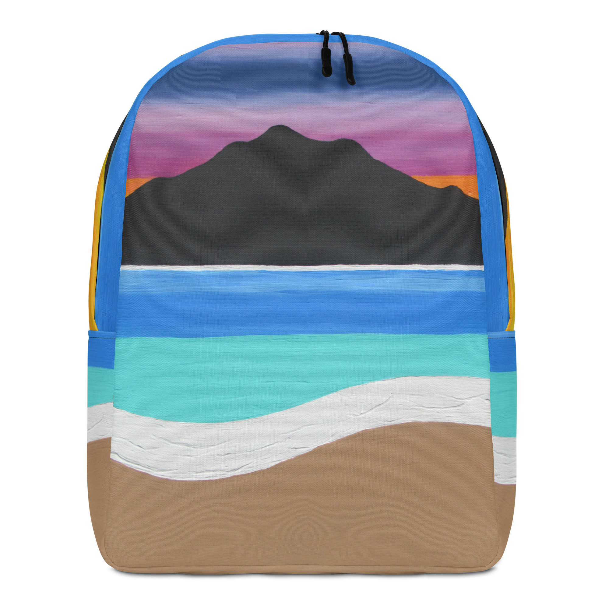 Minimalist Backpack The Sleeping Lady's Serene Twilight Shoreline Mt Tamalpais
