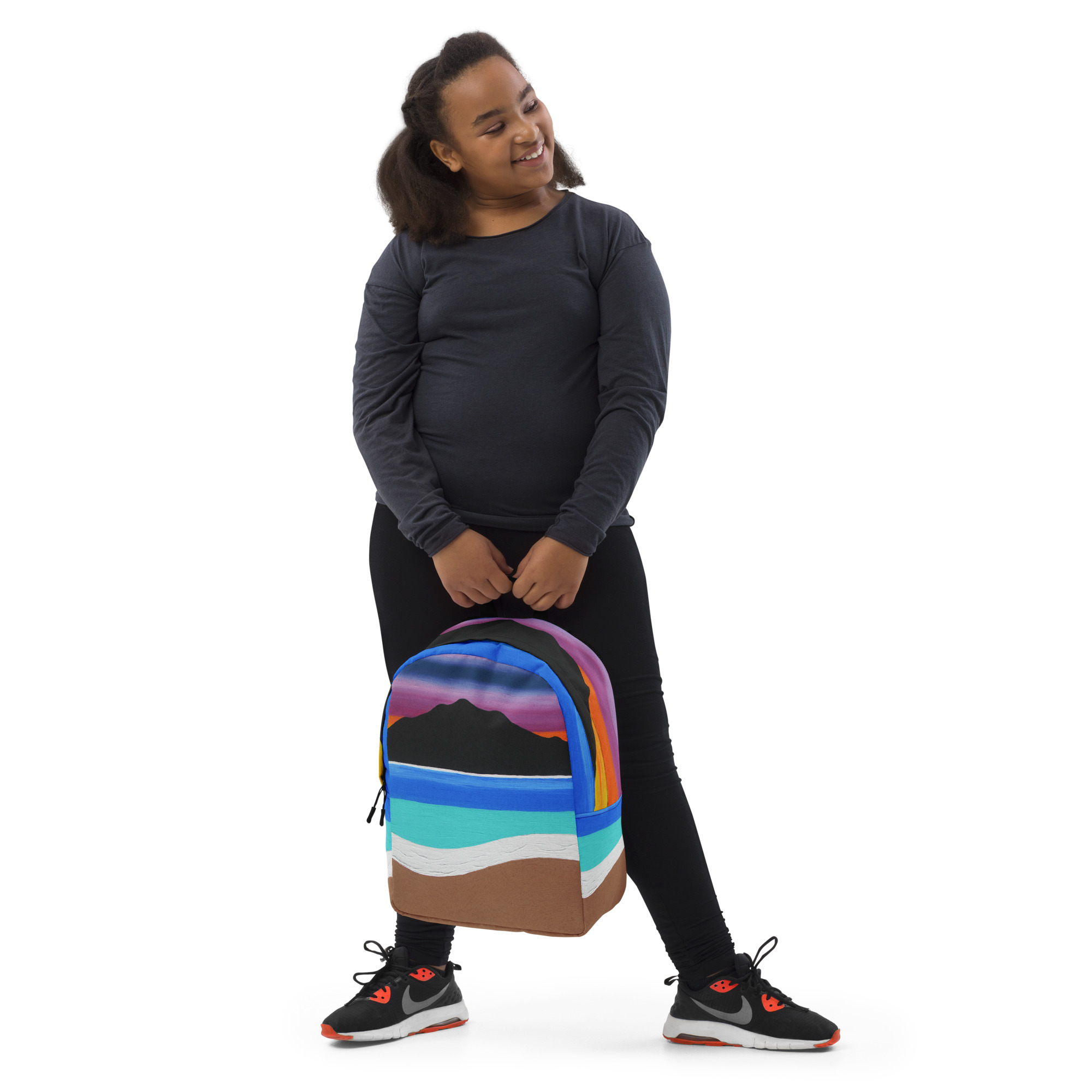 Minimalist Backpack The Sleeping Lady's Serene Twilight Shoreline Mt Tamalpais - Image 8