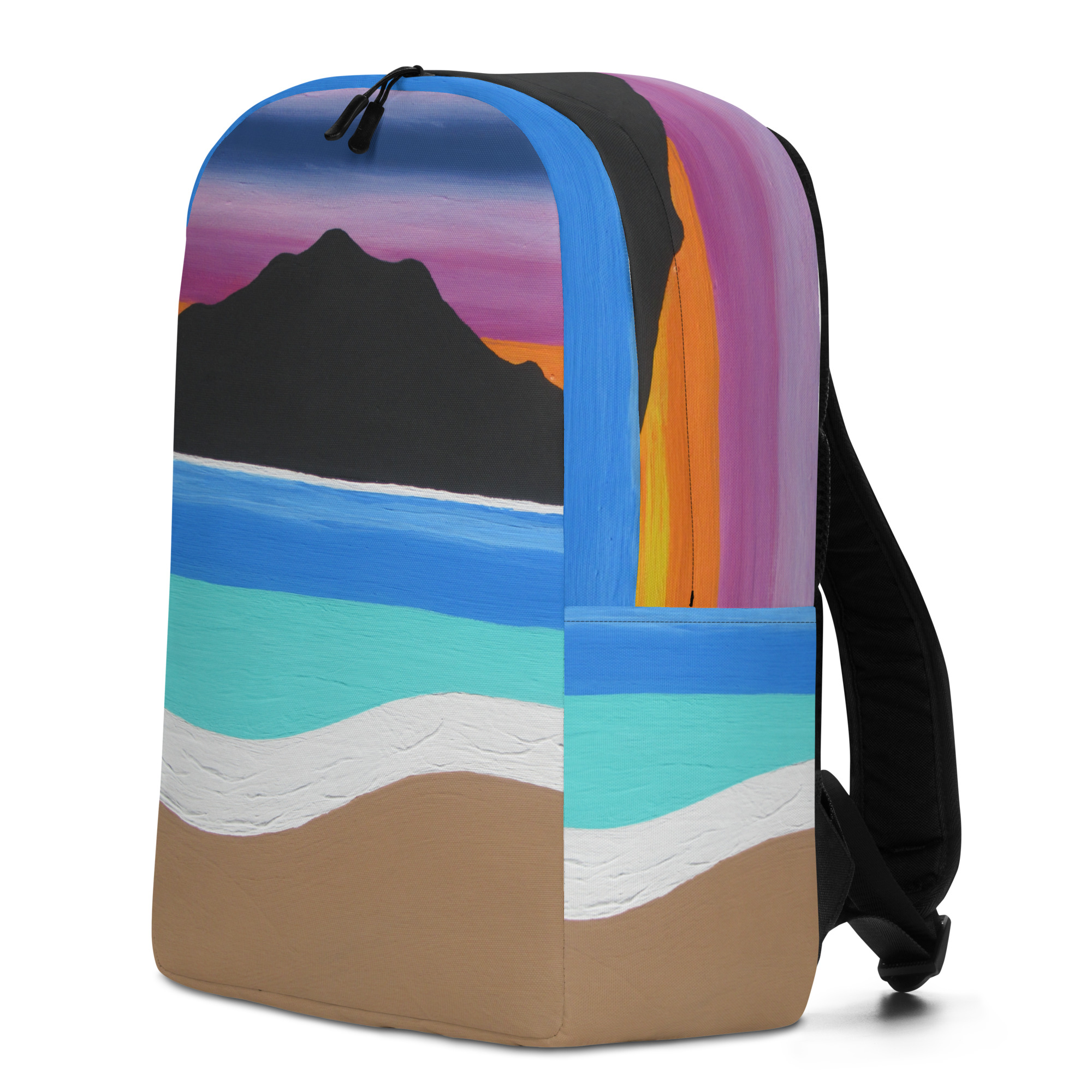 Minimalist Backpack The Sleeping Lady's Serene Twilight Shoreline Mt Tamalpais - Image 9