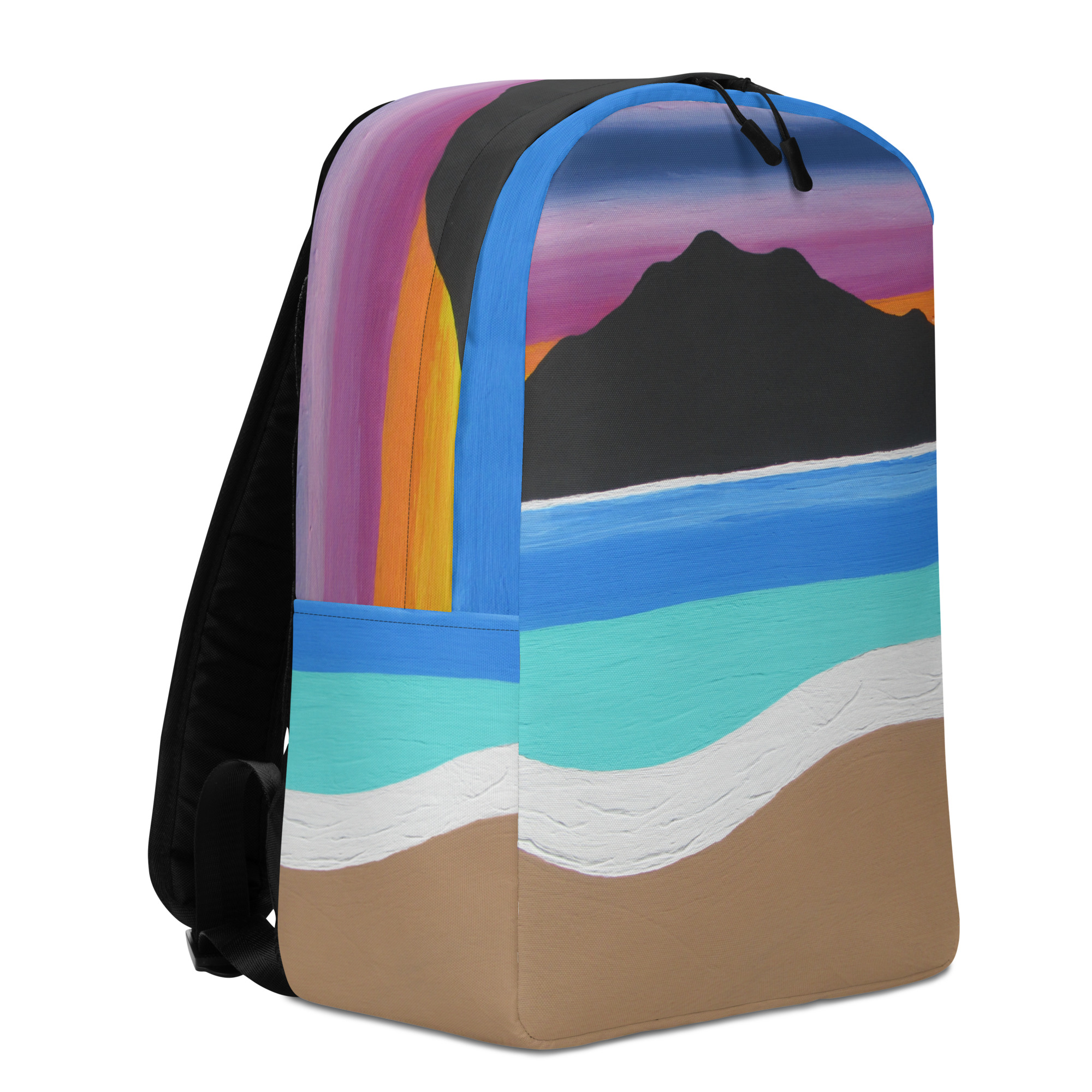 Minimalist Backpack The Sleeping Lady's Serene Twilight Shoreline Mt Tamalpais - Image 10
