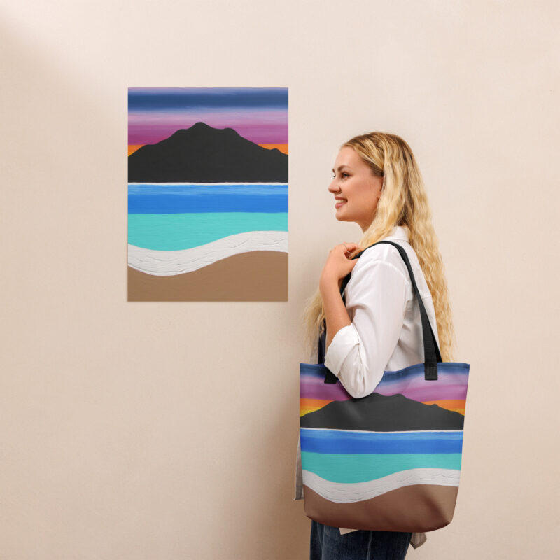 Tote bag The Sleeping Lady's Serene Twilight Shoreline Mt Tamalpais