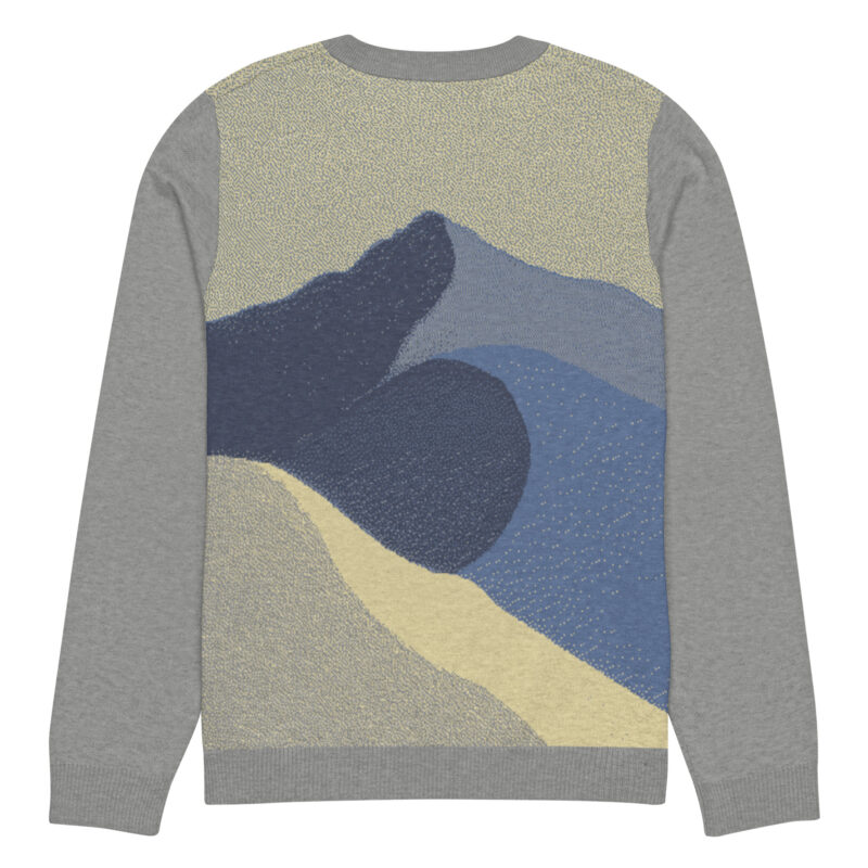 Knitted Sweater Mt Tamalpais Gray Navy Denim Mellow Yellow