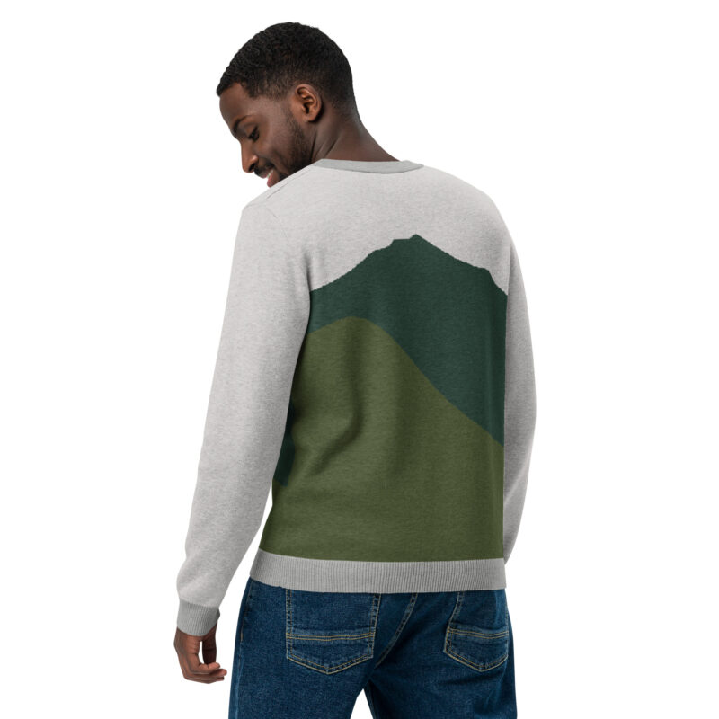 Knitted Sweater Vivid Colors of Mt Tamalpais Grays Pine Olive