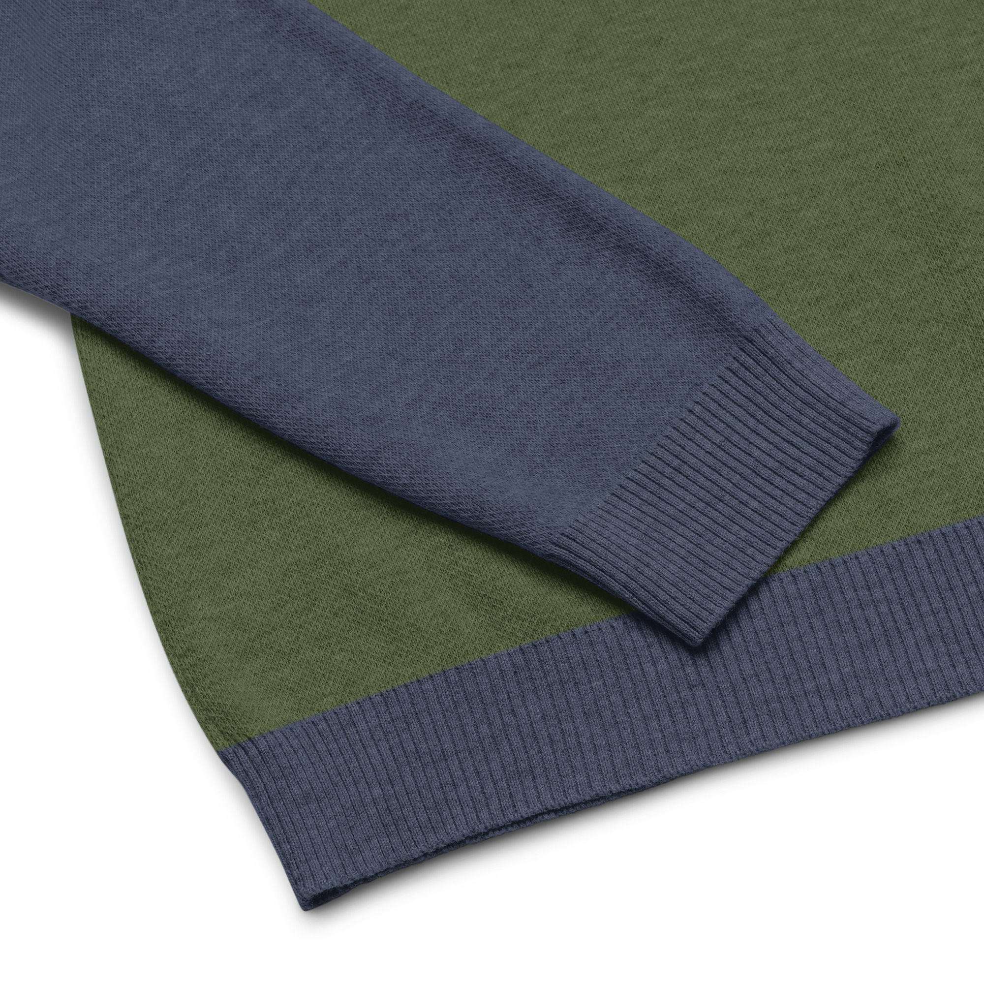 Knitted Mt Tamalpais Marin County California Sweater Unisex - Navy Denim Gold - Image 12