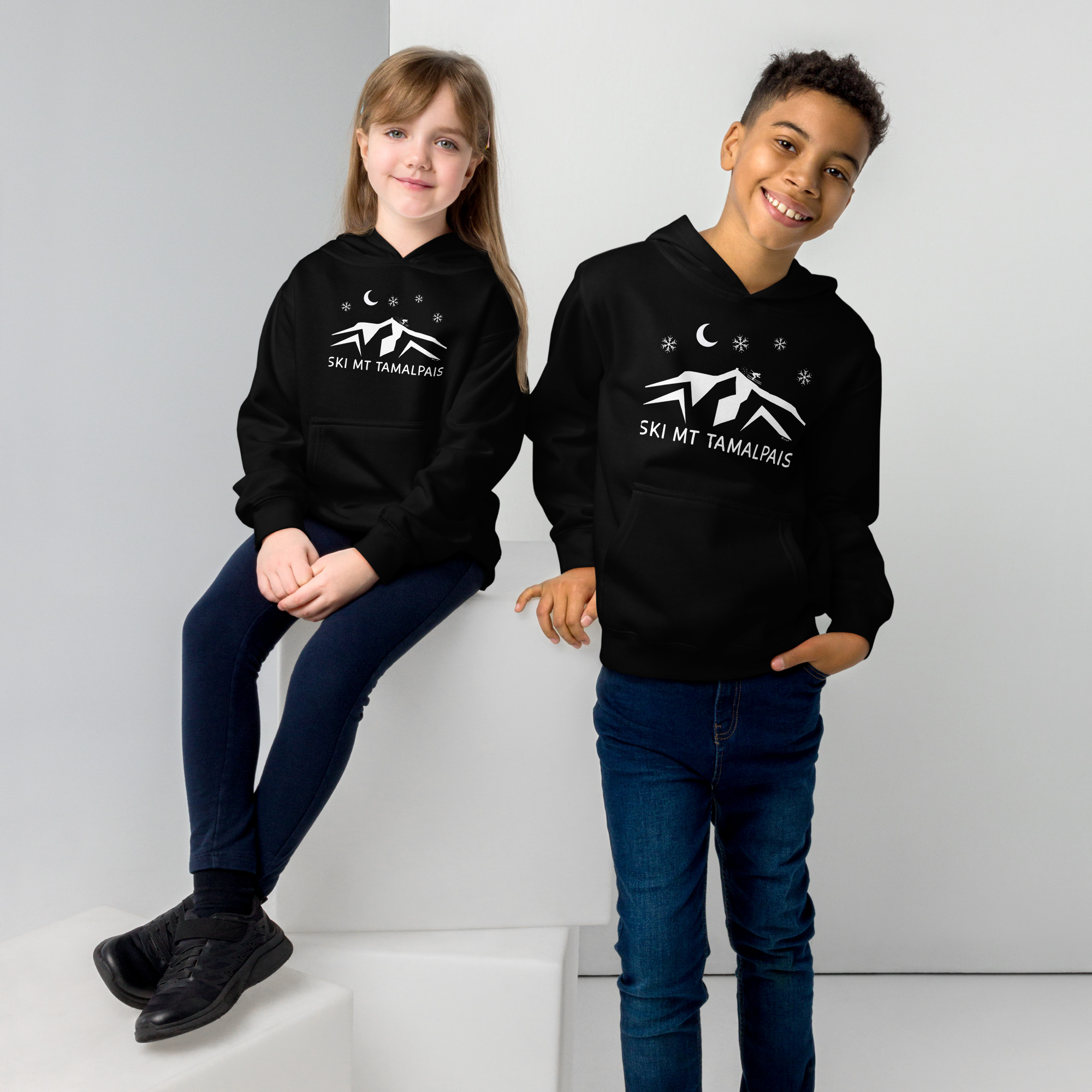 Kids fleece hoodie Ski Mt Tamalpais