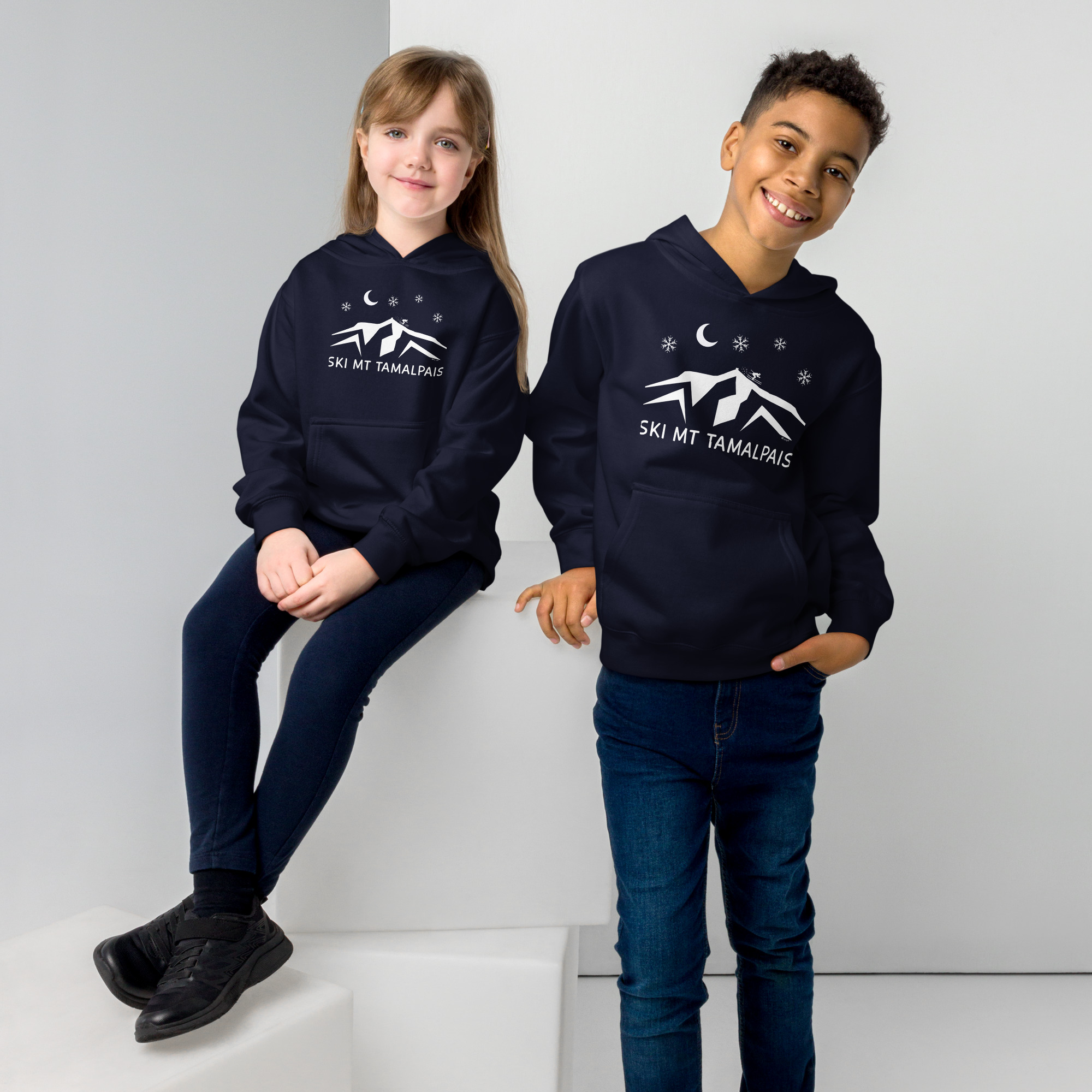 Kids fleece hoodie Ski Mt Tamalpais - Image 2