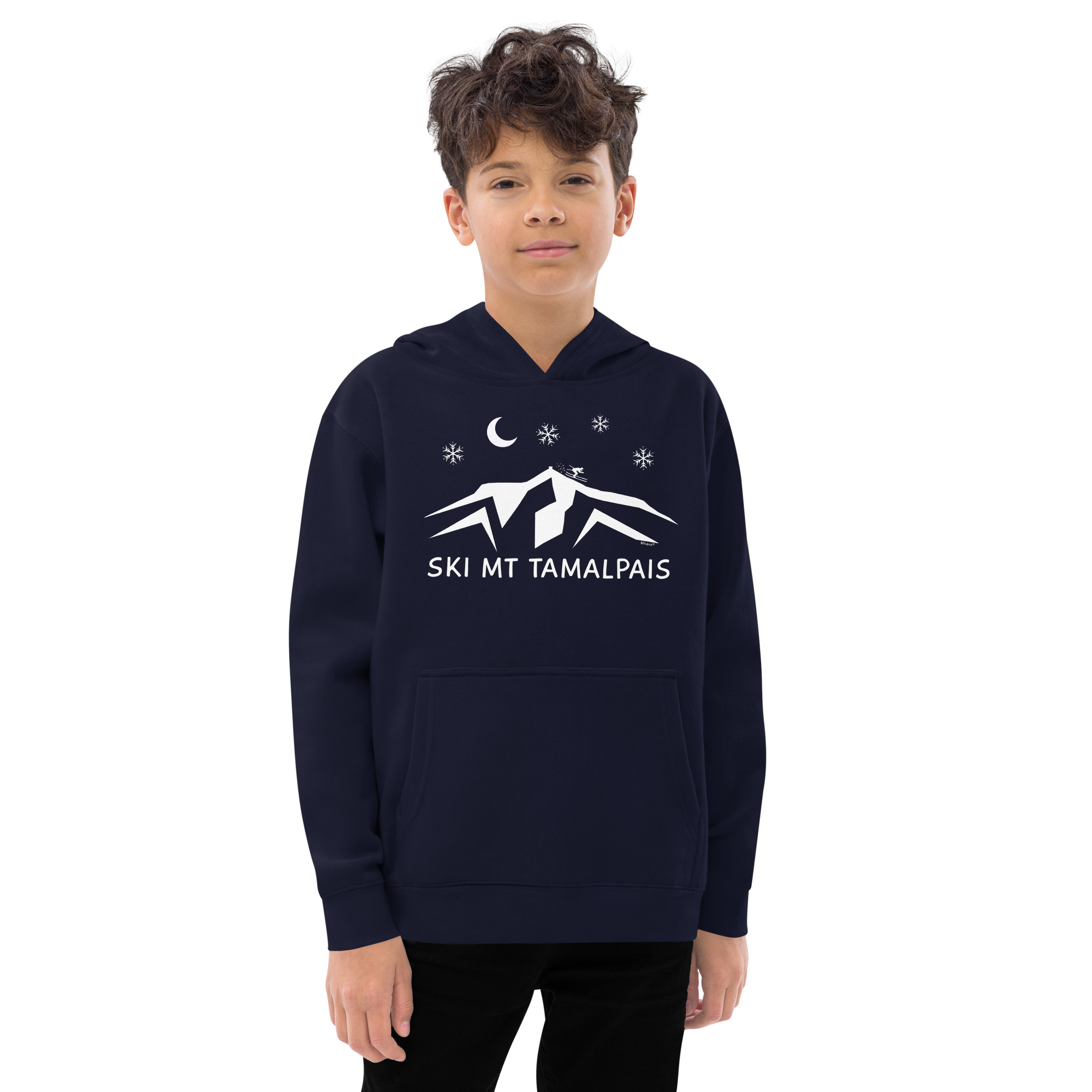 Kids fleece hoodie Ski Mt Tamalpais - Image 10