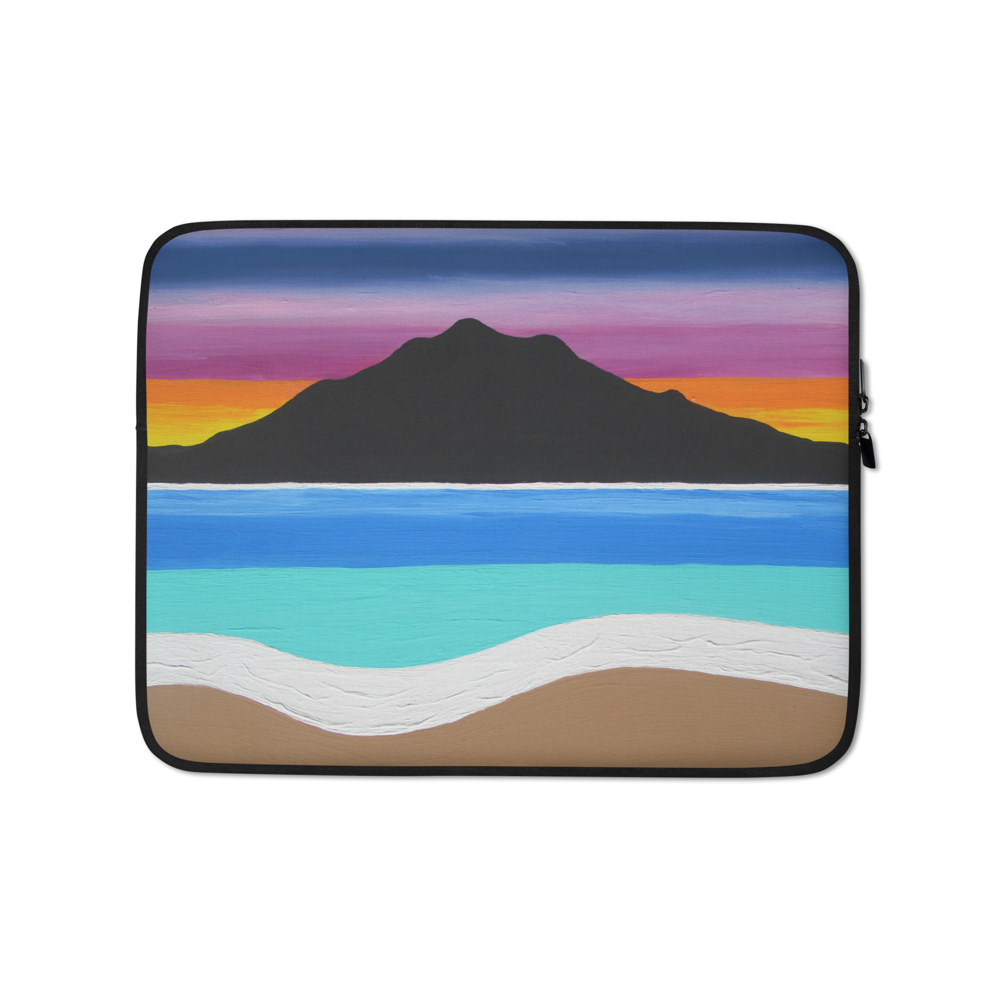 Laptop Sleeve Sleeping Lady's Serene Mt Tamalpais Twilight Shoreline - Image 2