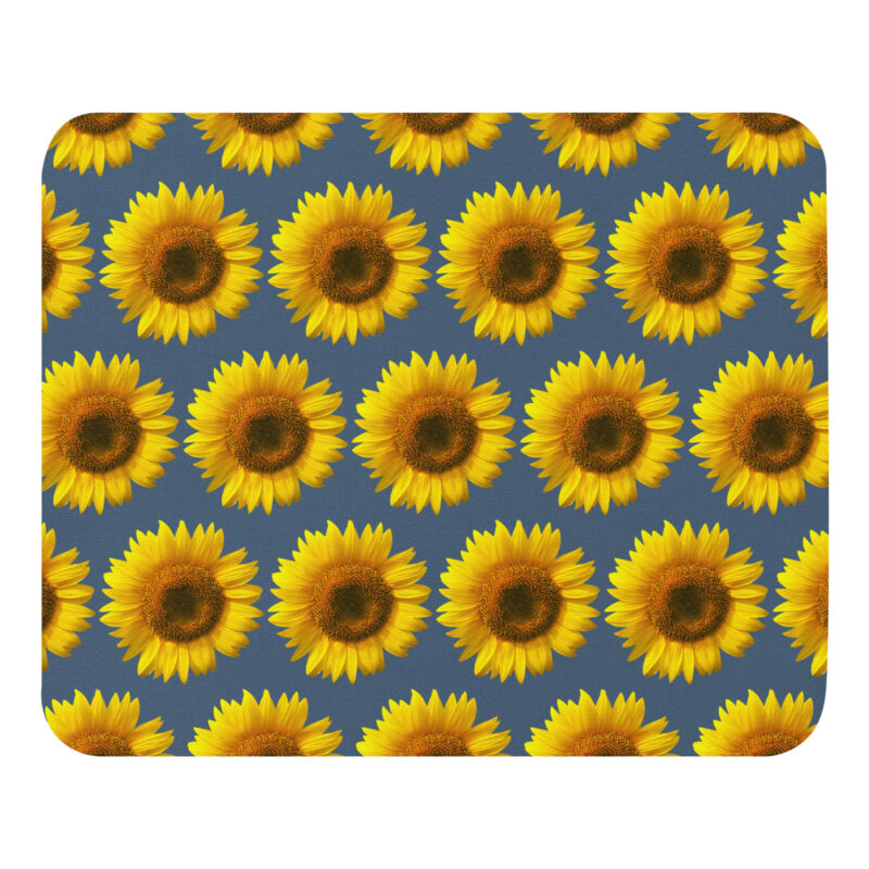 Mouse pad Sunflowers and Denim Blue