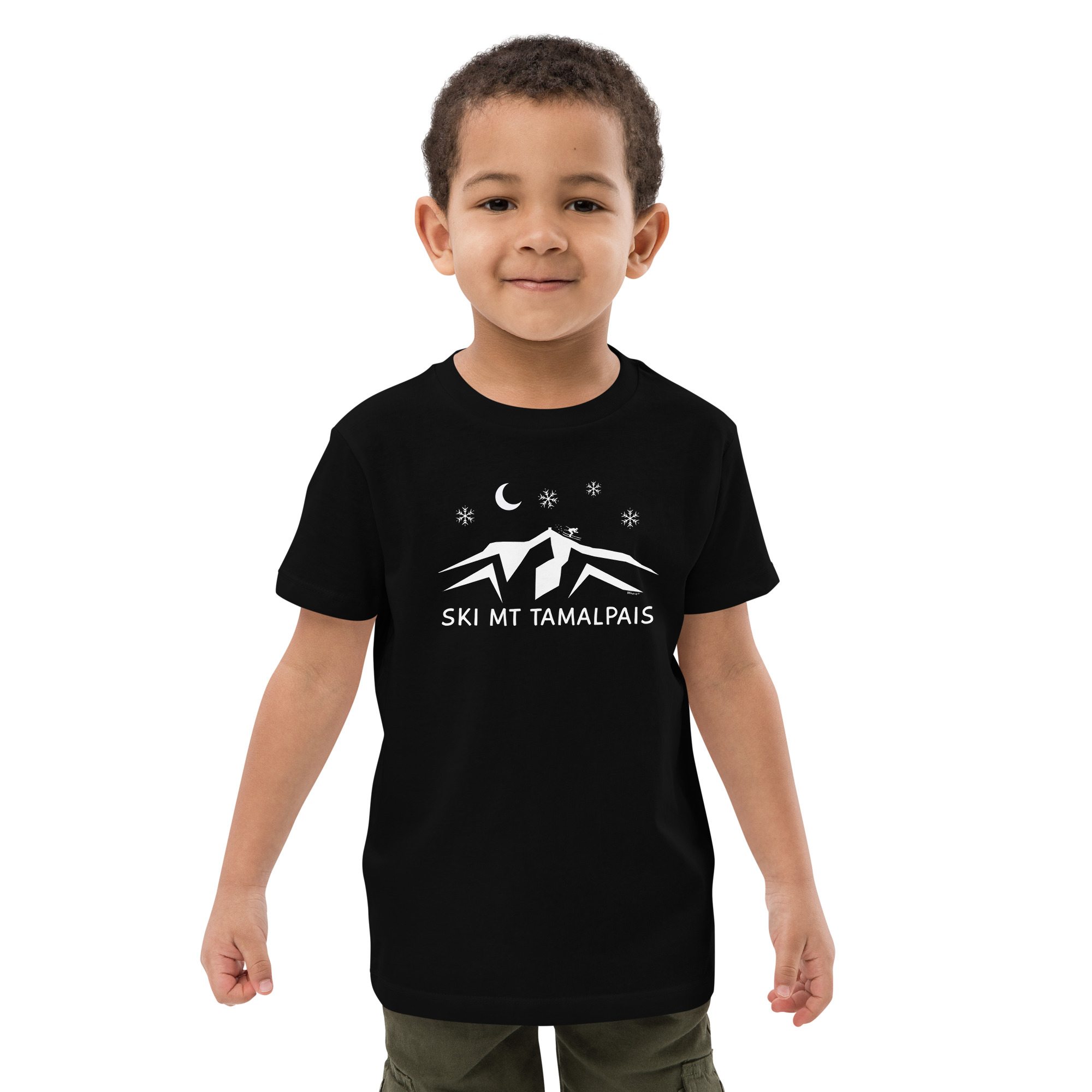Organic cotton kids t-shirt Ski Mt Tamalpais - Image 2