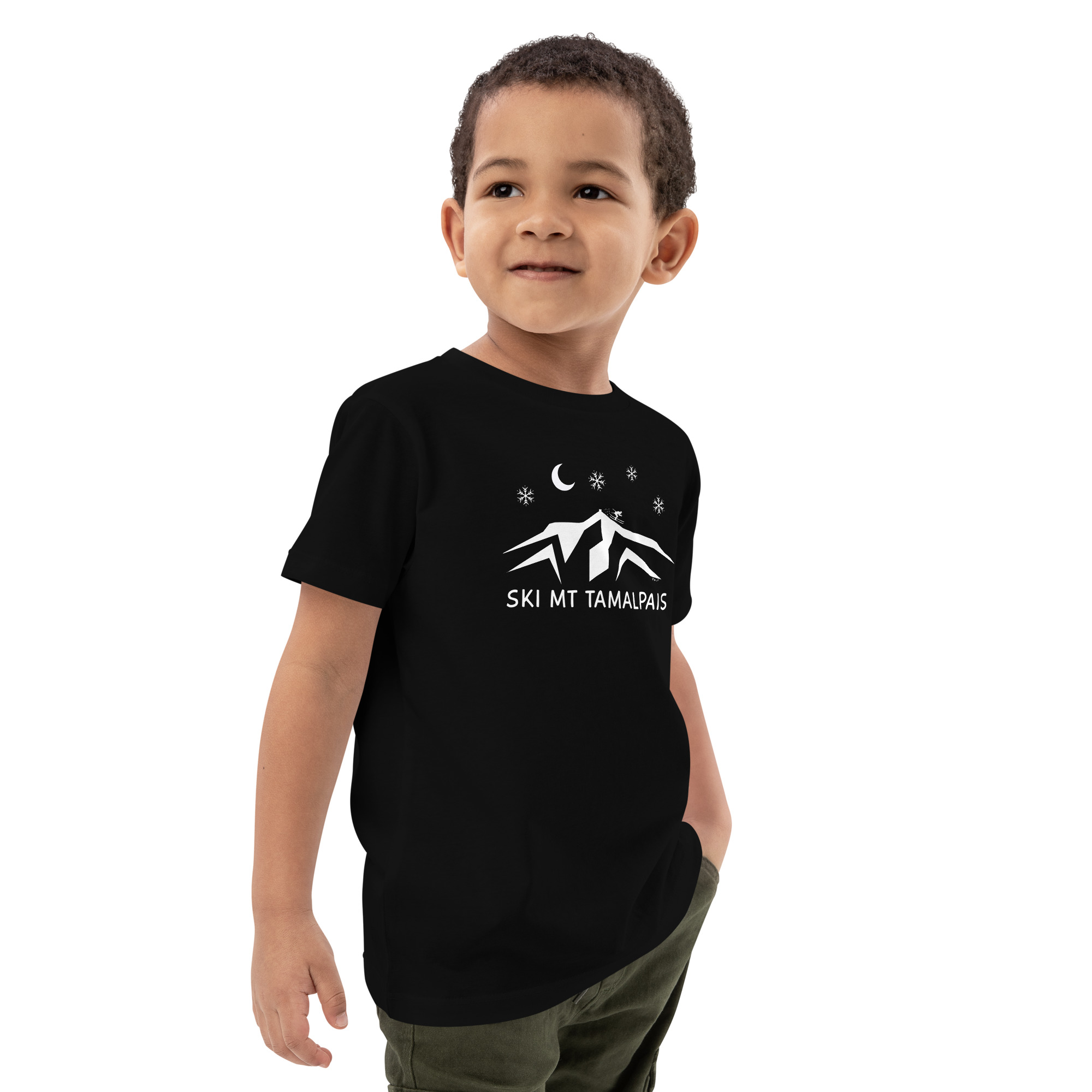 Organic cotton kids t-shirt Ski Mt Tamalpais - Image 3