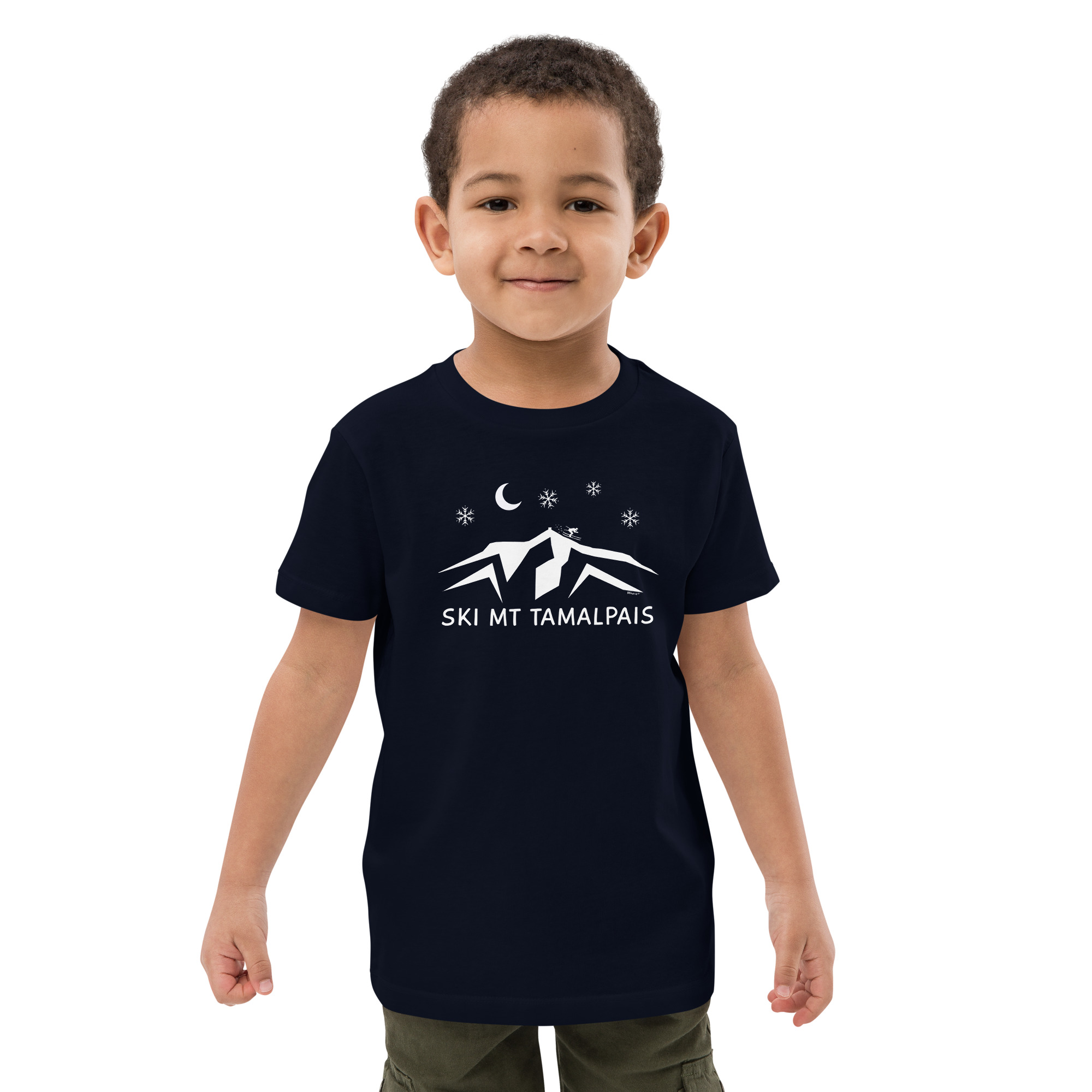 Organic cotton kids t-shirt Ski Mt Tamalpais - Image 4