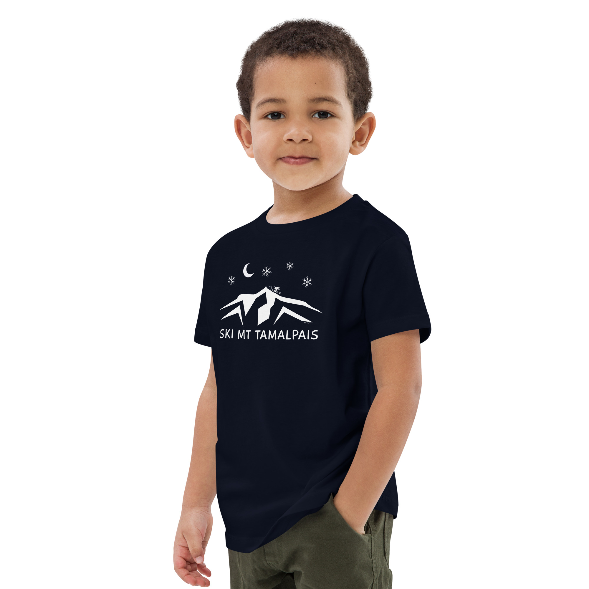 Organic cotton kids t-shirt Ski Mt Tamalpais - Image 6