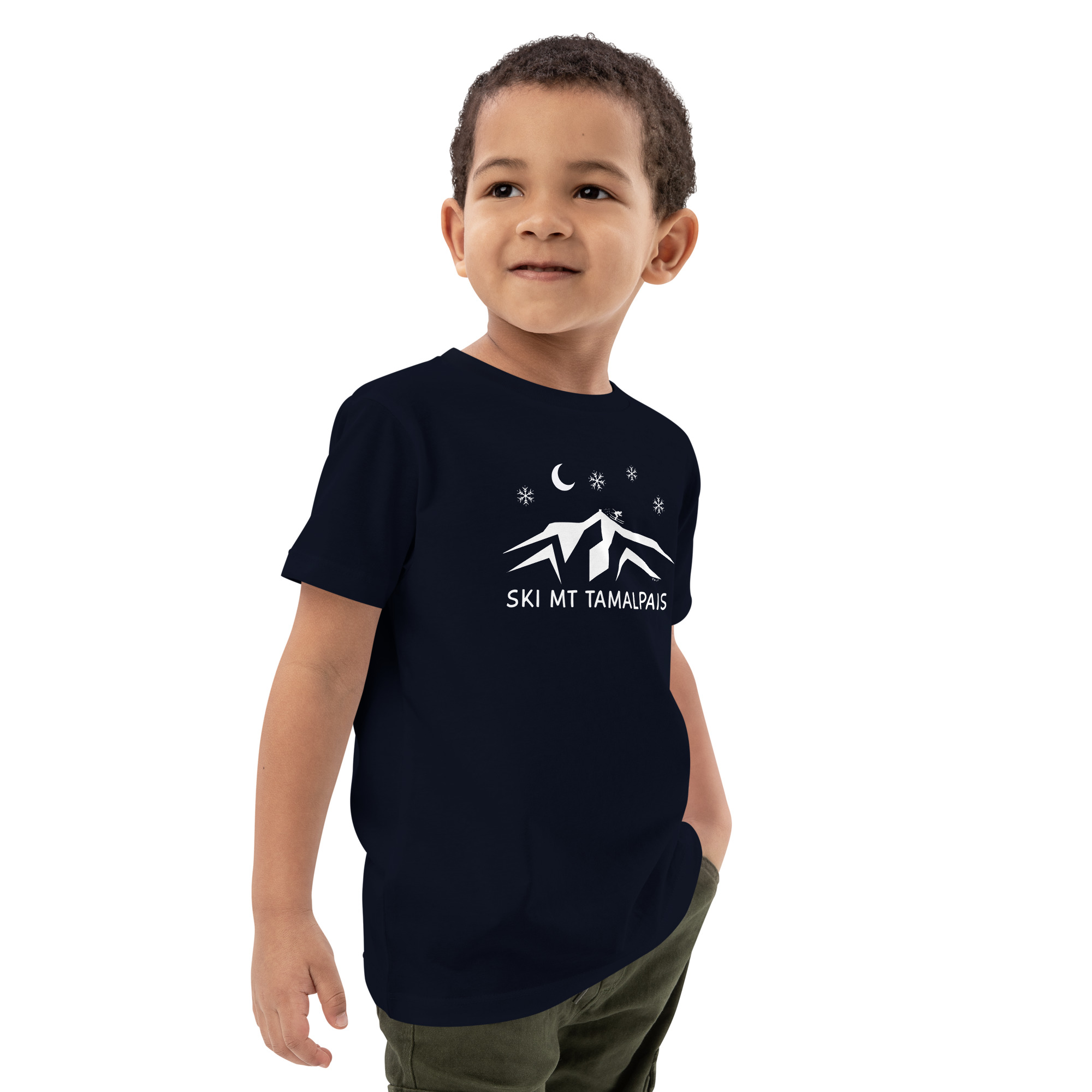 Organic cotton kids t-shirt Ski Mt Tamalpais - Image 5