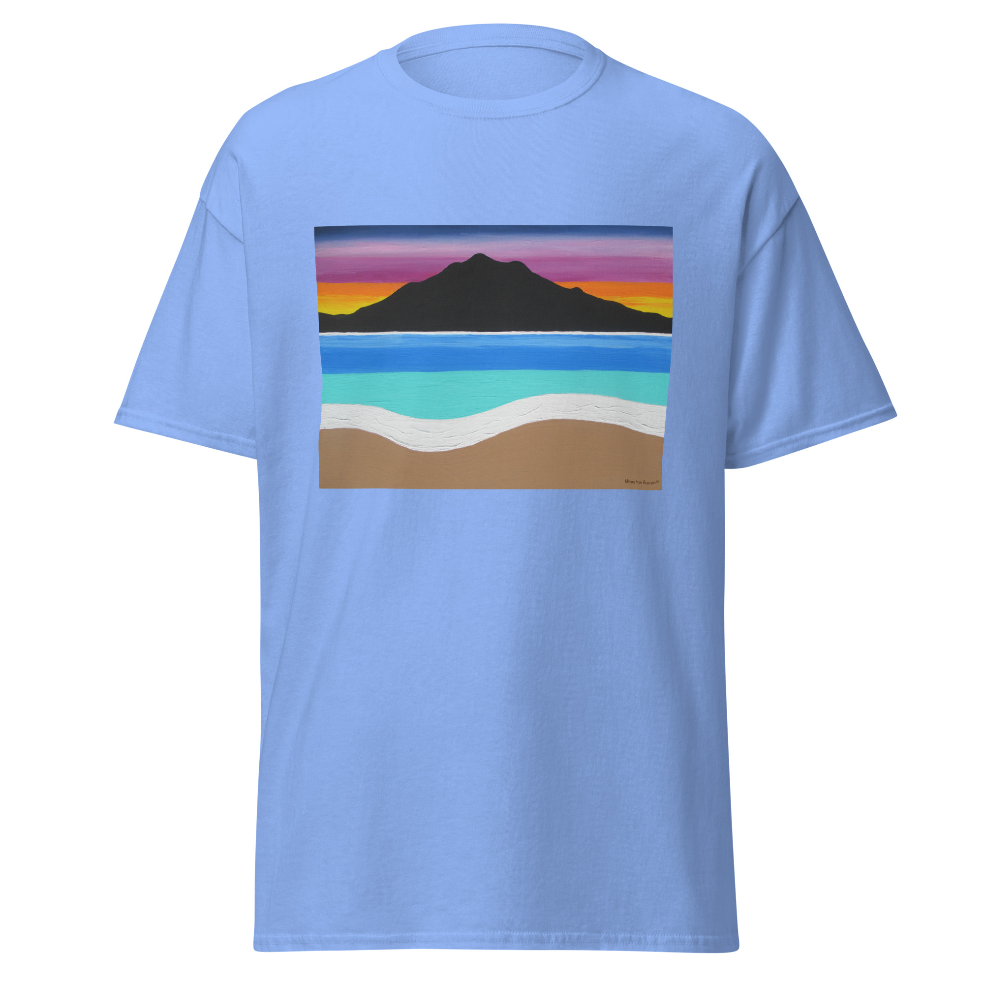 Unisex classic tee The Sleeping Lady's Serene Twilight Shoreline Mt Tamalpais - Image 5