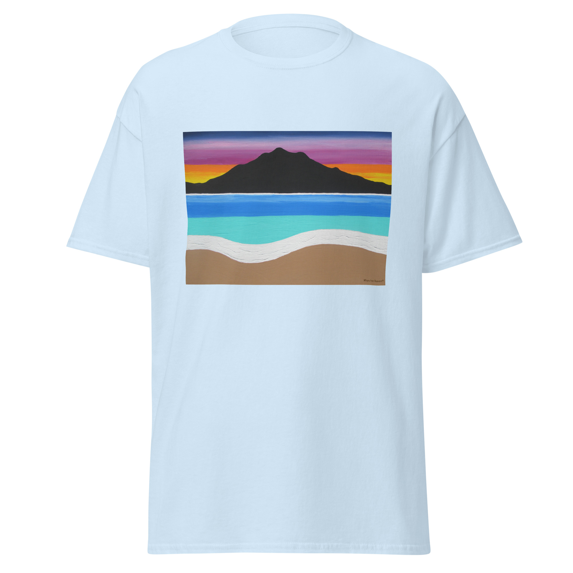 Unisex classic tee The Sleeping Lady's Serene Twilight Shoreline Mt Tamalpais - Image 7