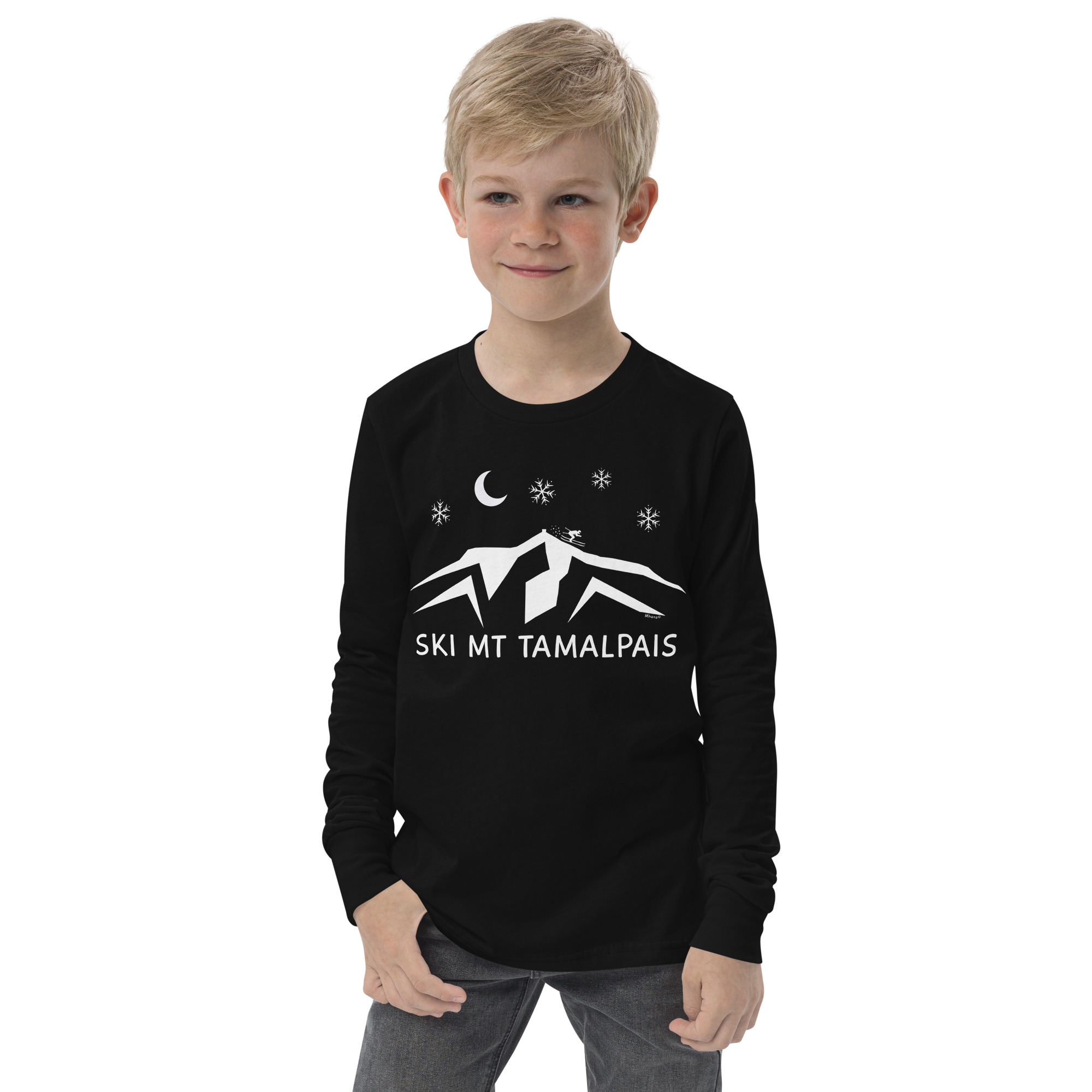 Youth long sleeve tee Ski Mt Tamalpais - Image 7